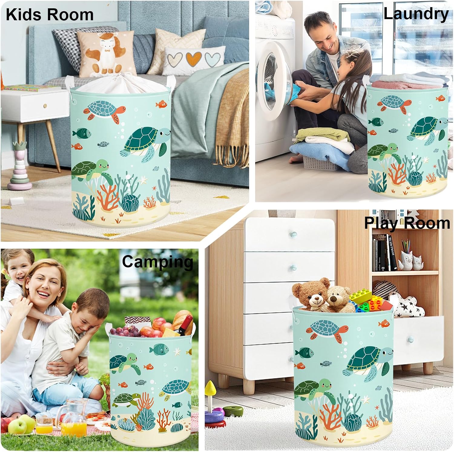 Thumbnail 6 de HUUMONSS Sea Animals Storage Basket 63L