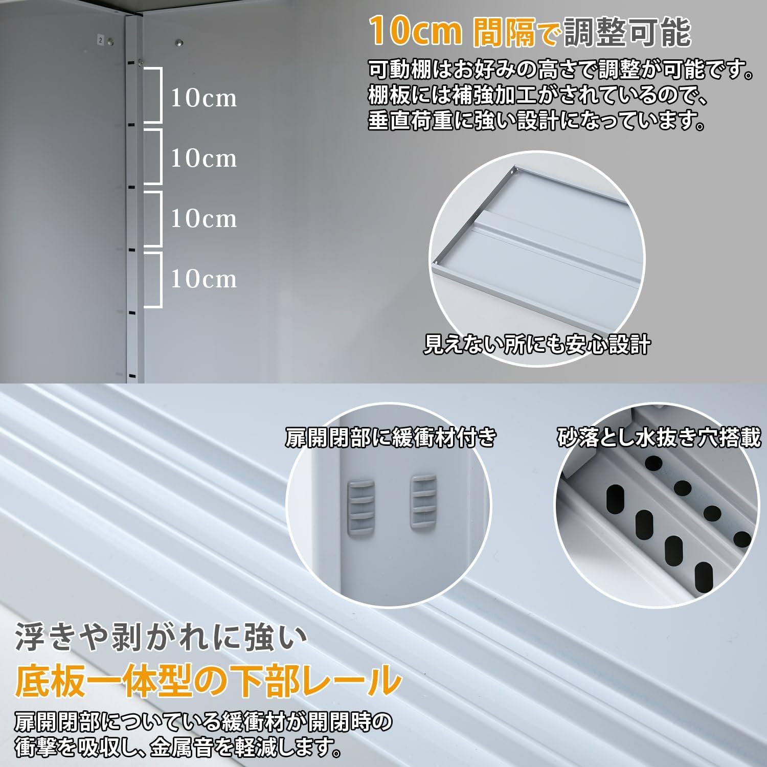 Detalle de 山善 TSC-98 室外機カバー DSSB-098・HSSB-098専用 亜鉛メッキ鋼板製