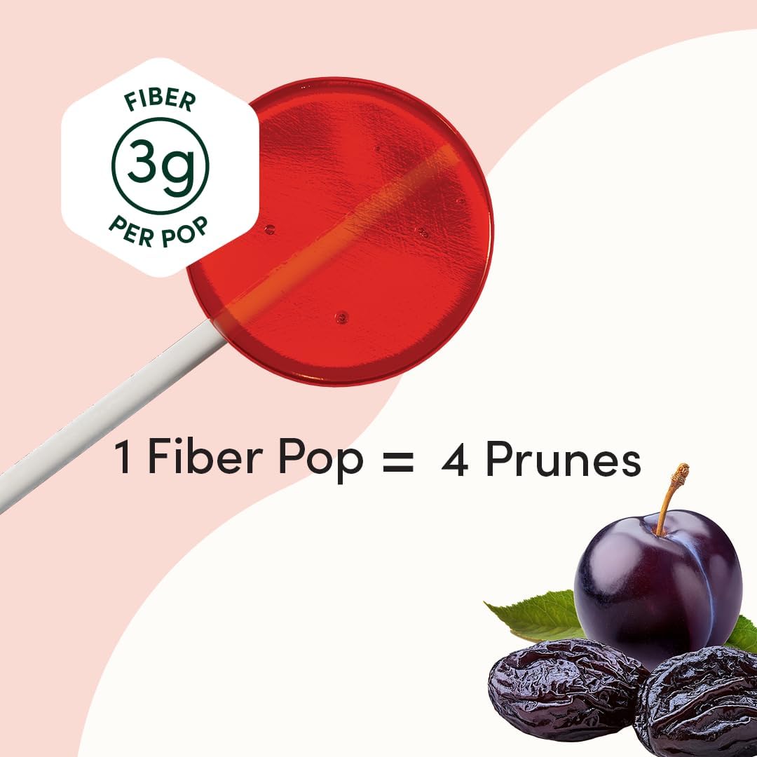 Detalle de Beekeeper’s Naturals Kids Prebiotic Fiber Lollipops, 3g Fiber, Honey, 15 Count