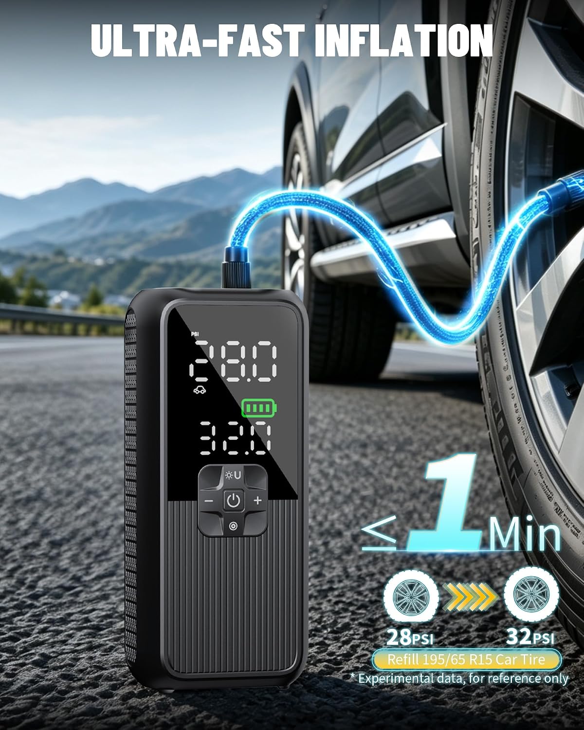 Detalle de Birtokom Portable Tire Inflator, 6000mAh