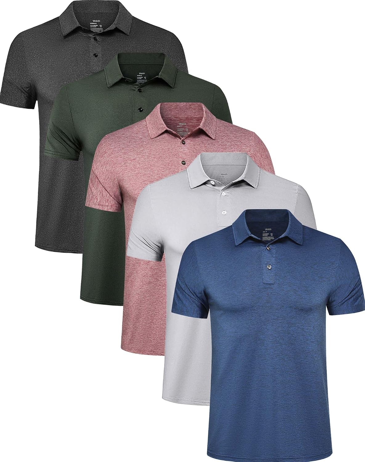 Thumbnail 5 de TELALEO Polo Shirts Quick Dry 4-Pack