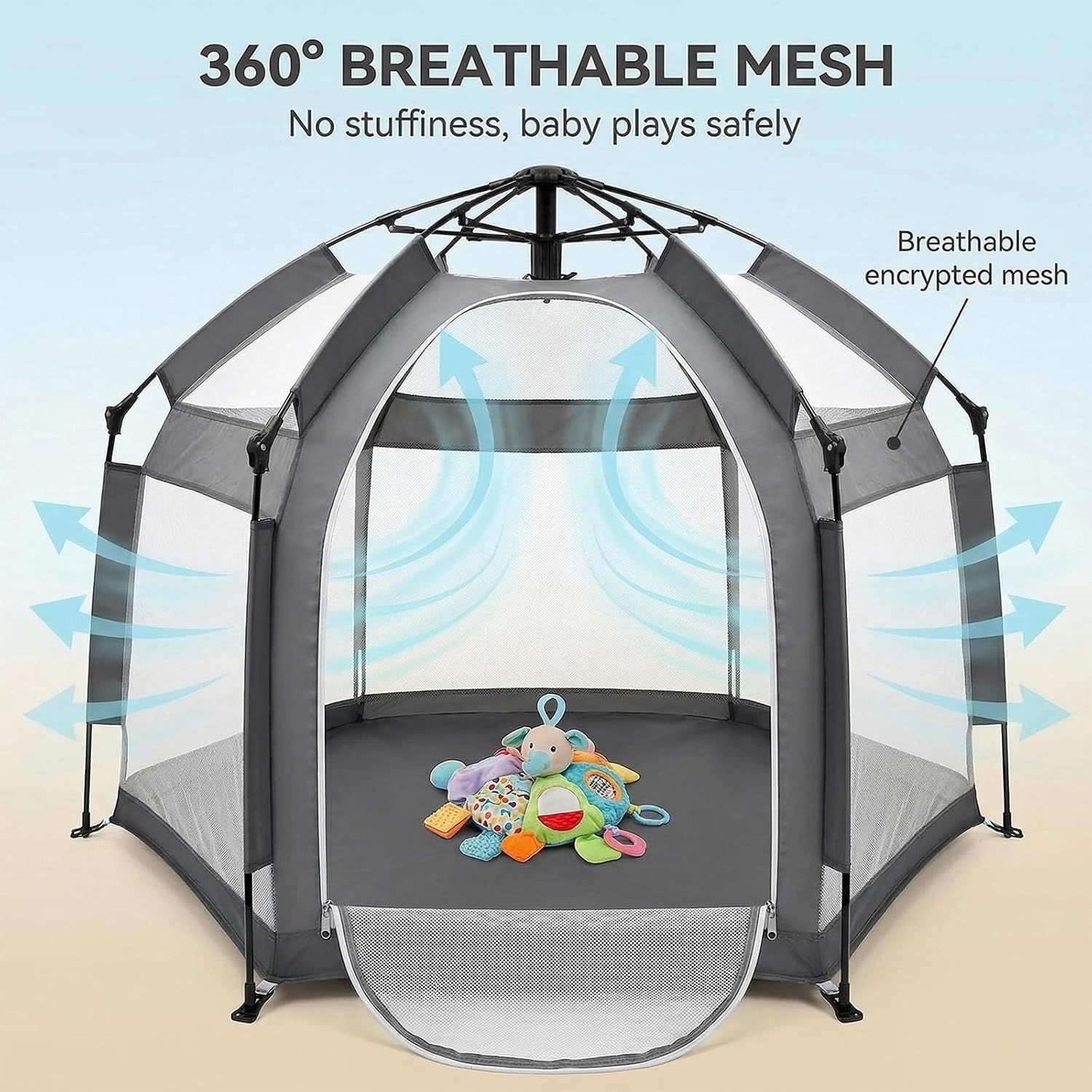 Detalle de Palopalo Baby Beach Tent with UPF 50+ Canopy