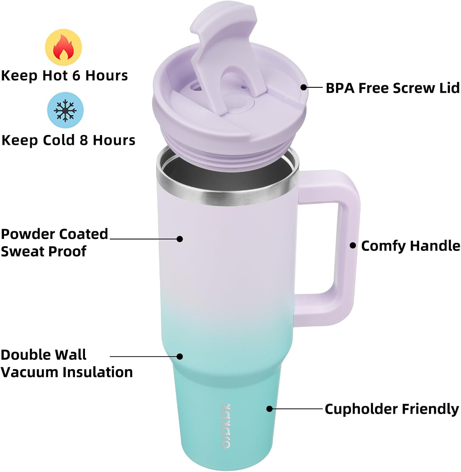 Detalle de BJPKPK Insulated Tumbler, 40 oz