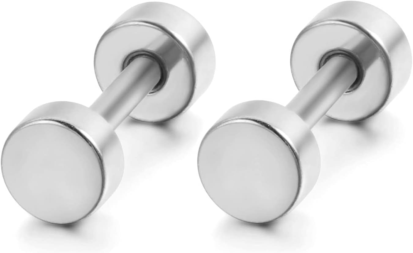 Detalle de Flongo Männer Ohrstecker Knopf 3–14 mm