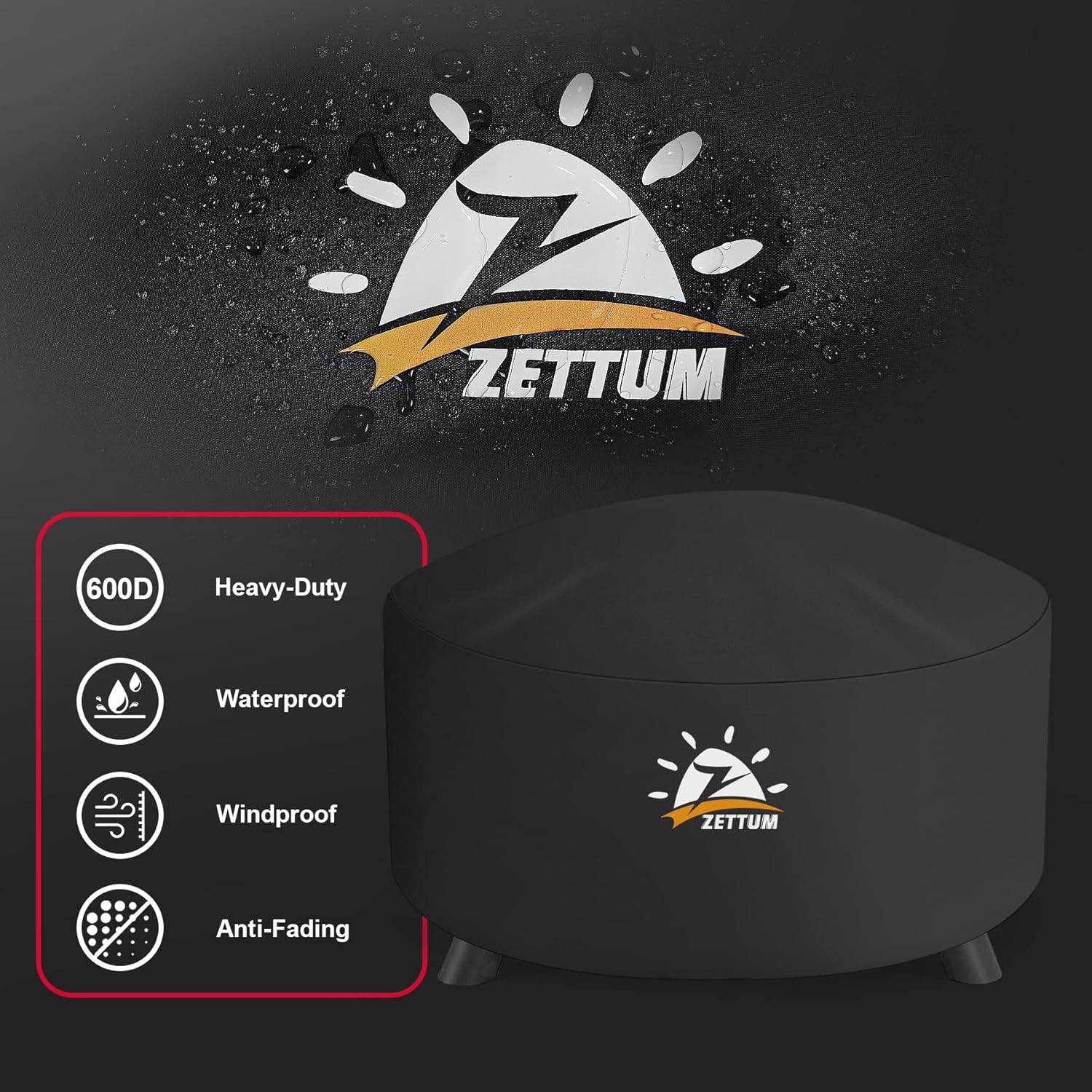 Thumbnail 2 de Zettum Fire Pit Cover 80 cm Round