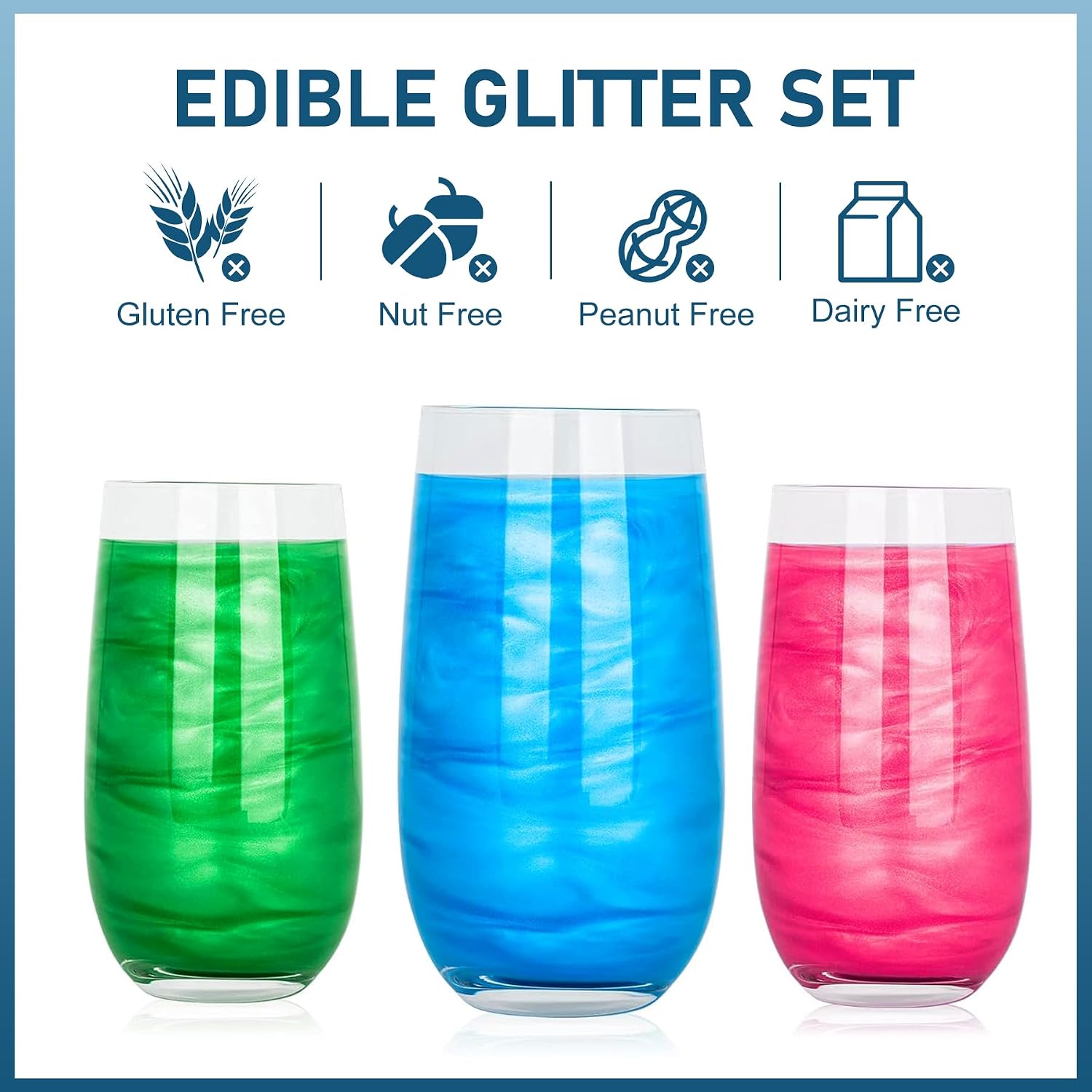 Thumbnail 3 de Essbares Glitzer Set 4 Farben Glitzerpulver 5 g