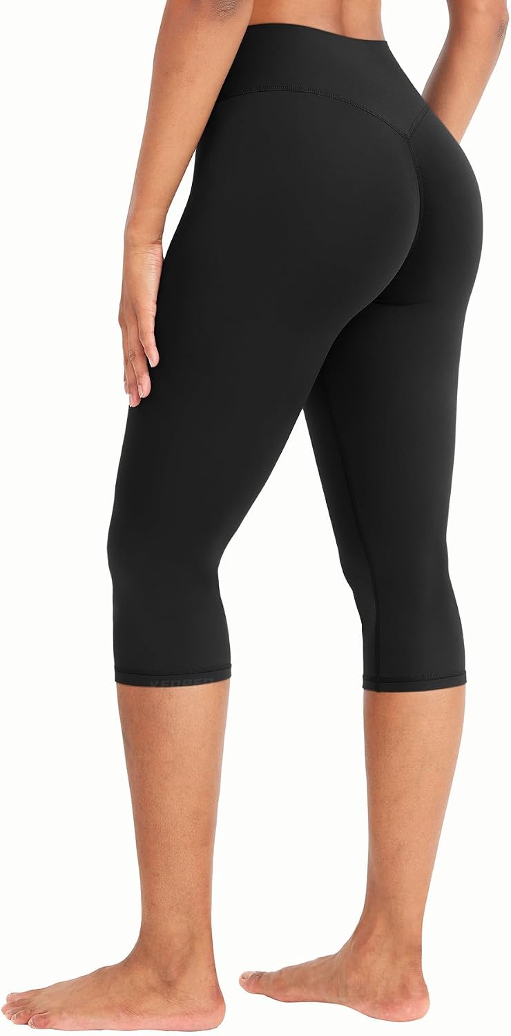 Detalle 2 de YEOREO Ease Womens Workout Capri Leggings with Hidden Scrunch and No Front Seam