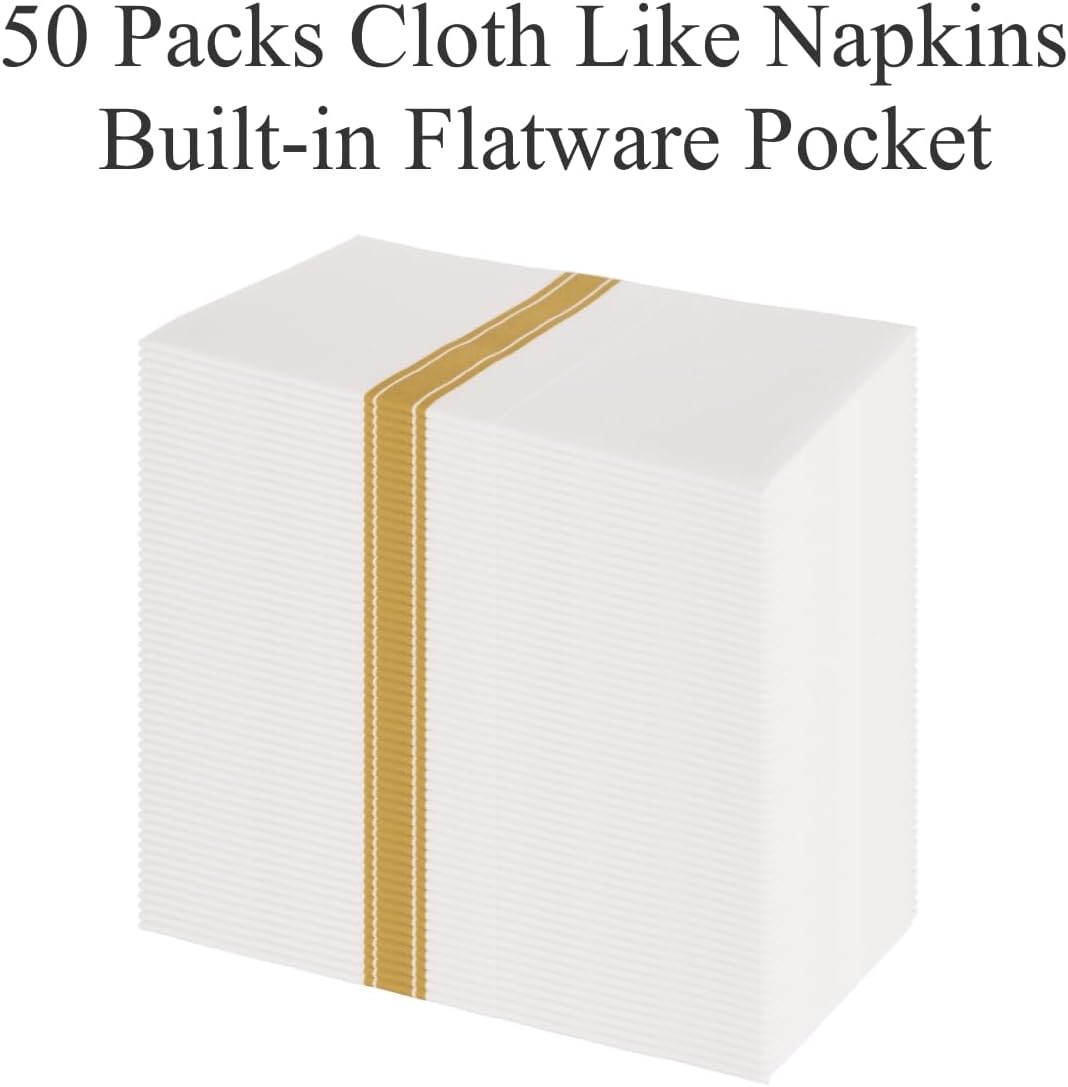 Detalle 1 de PHUNAT 50Pcs Linen Feel Napkins