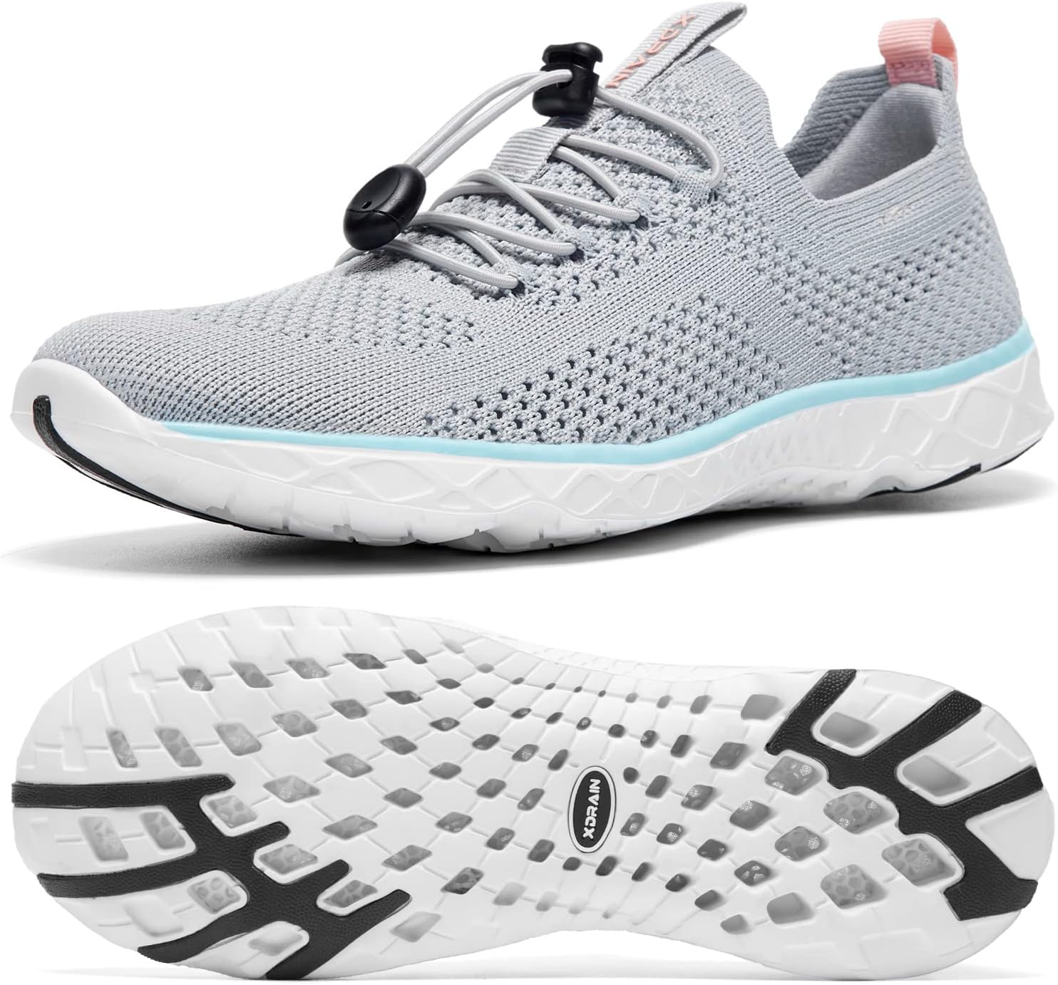 Detalle de KOLILI Women's Stylish Water Shoes: Arch Support Tennis Walking Shoes for Water & Travel
