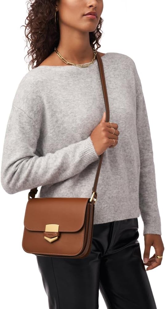Thumbnail 1 de Fossil Lennox Large – Borsa a tracolla da donna in pelle con solapa