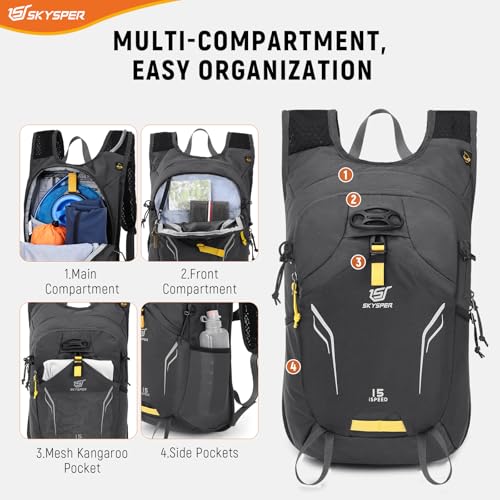 Thumbnail 2 de SKYSPER Mochila de Senderismo 15L 🚲 Ligera y Compacta