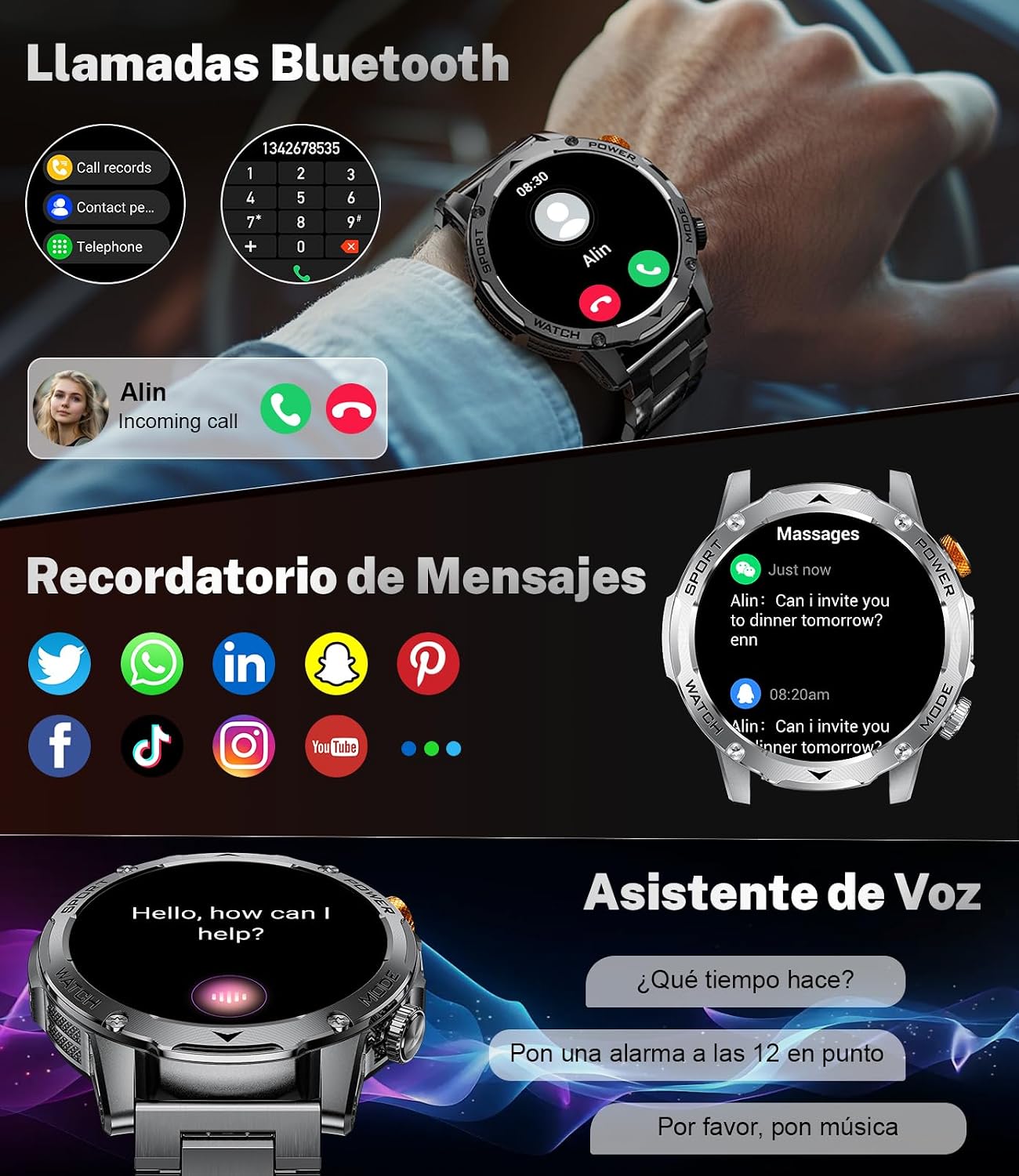 Thumbnail 6 de DREMAC 2025 Reloj inteligente 1000 mAh