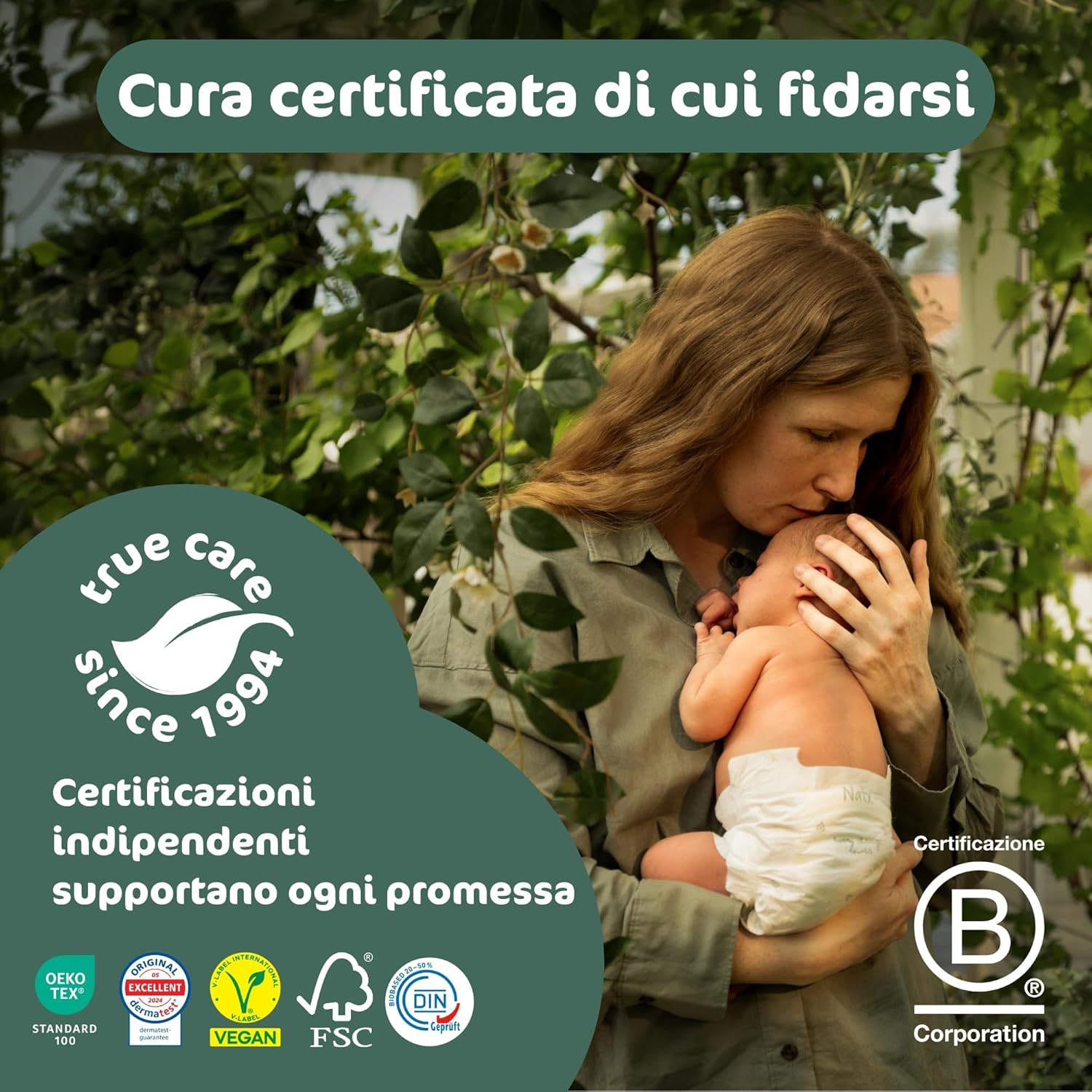 Thumbnail 5 de Naty BioEmbrace Pannolini Neonato | Taglia 2 (3–6 kg) – 132 pz