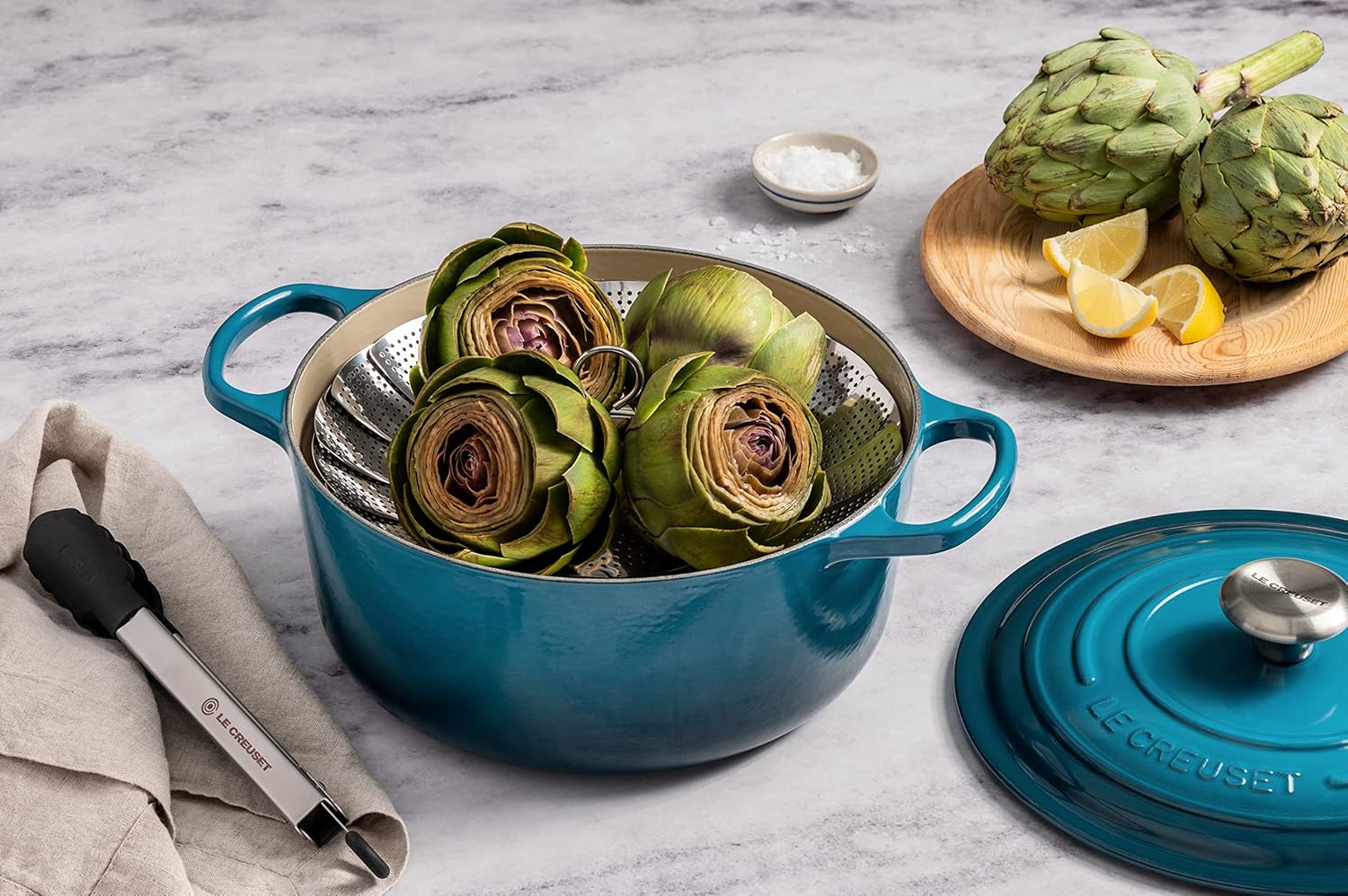 Thumbnail 2 de Le Creuset Signature Gusseisen-Bräter mit Deckel, Ø 24 cm, Rund – Deep Teal, 4,2 l