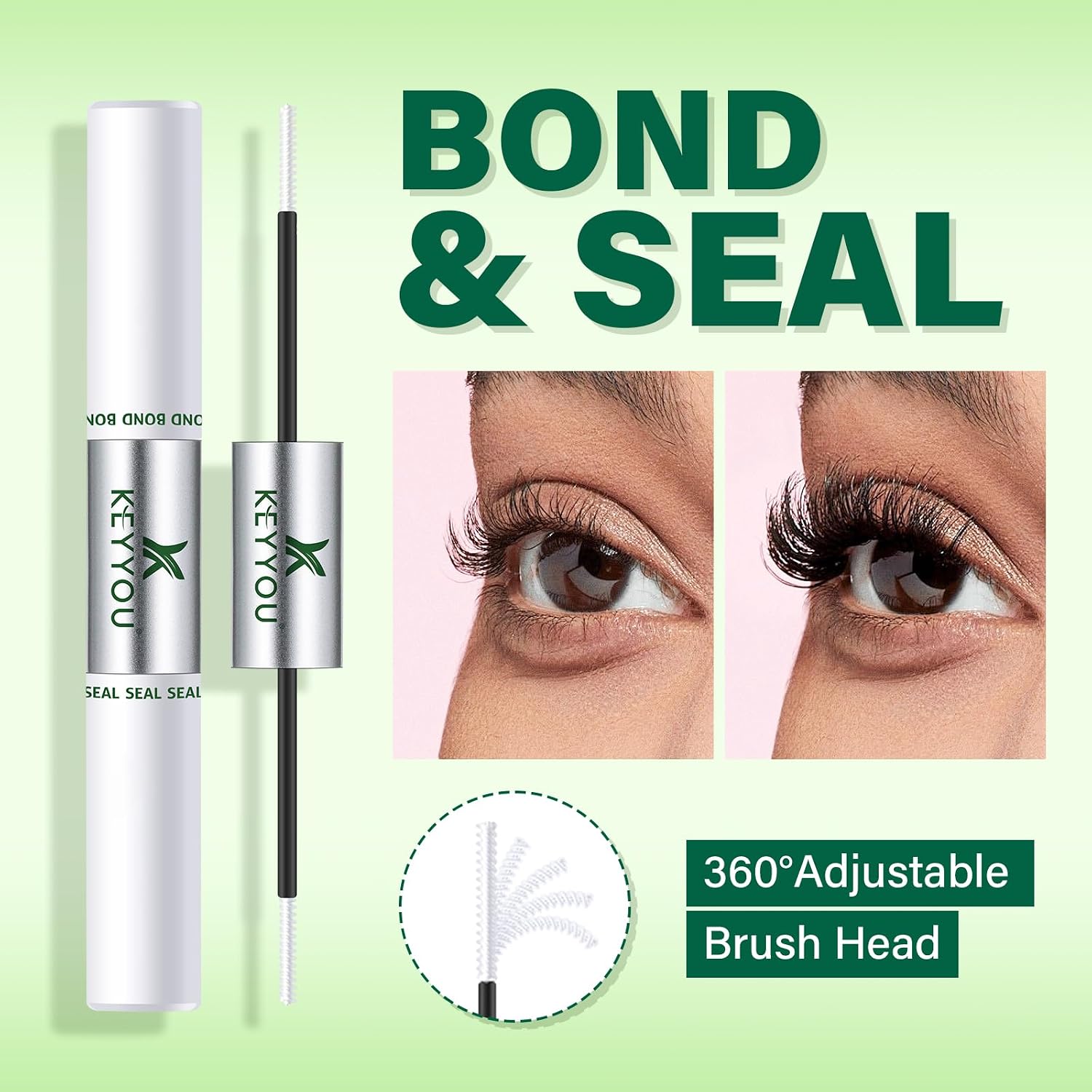 Detalle 2 de KEYYOU 10ml White Lash Bond and Seal for Waterproof Lash Clusters