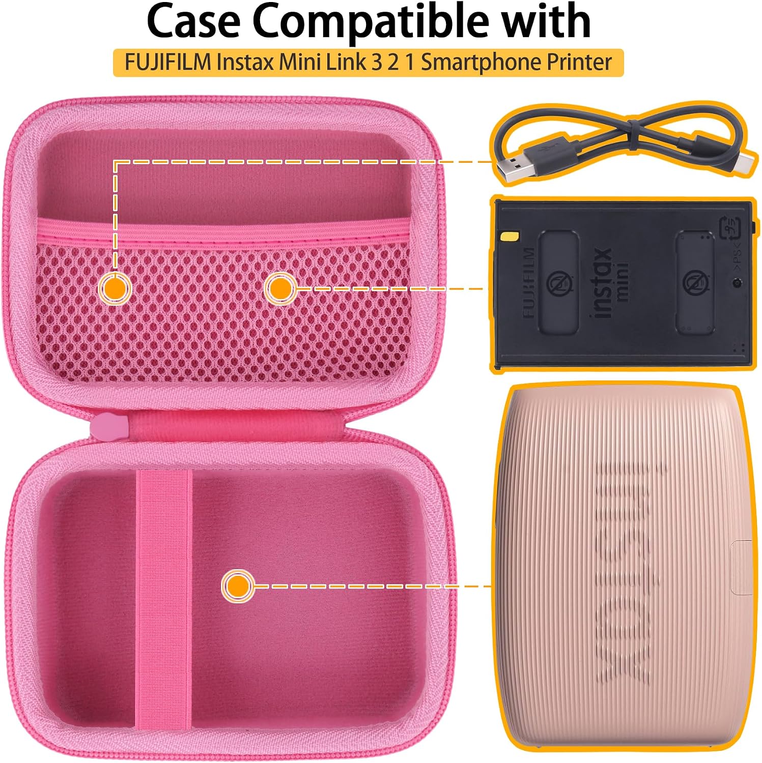 Thumbnail 1 de co2CREA Storage Travel Hard Case for Instax Mini Link 2