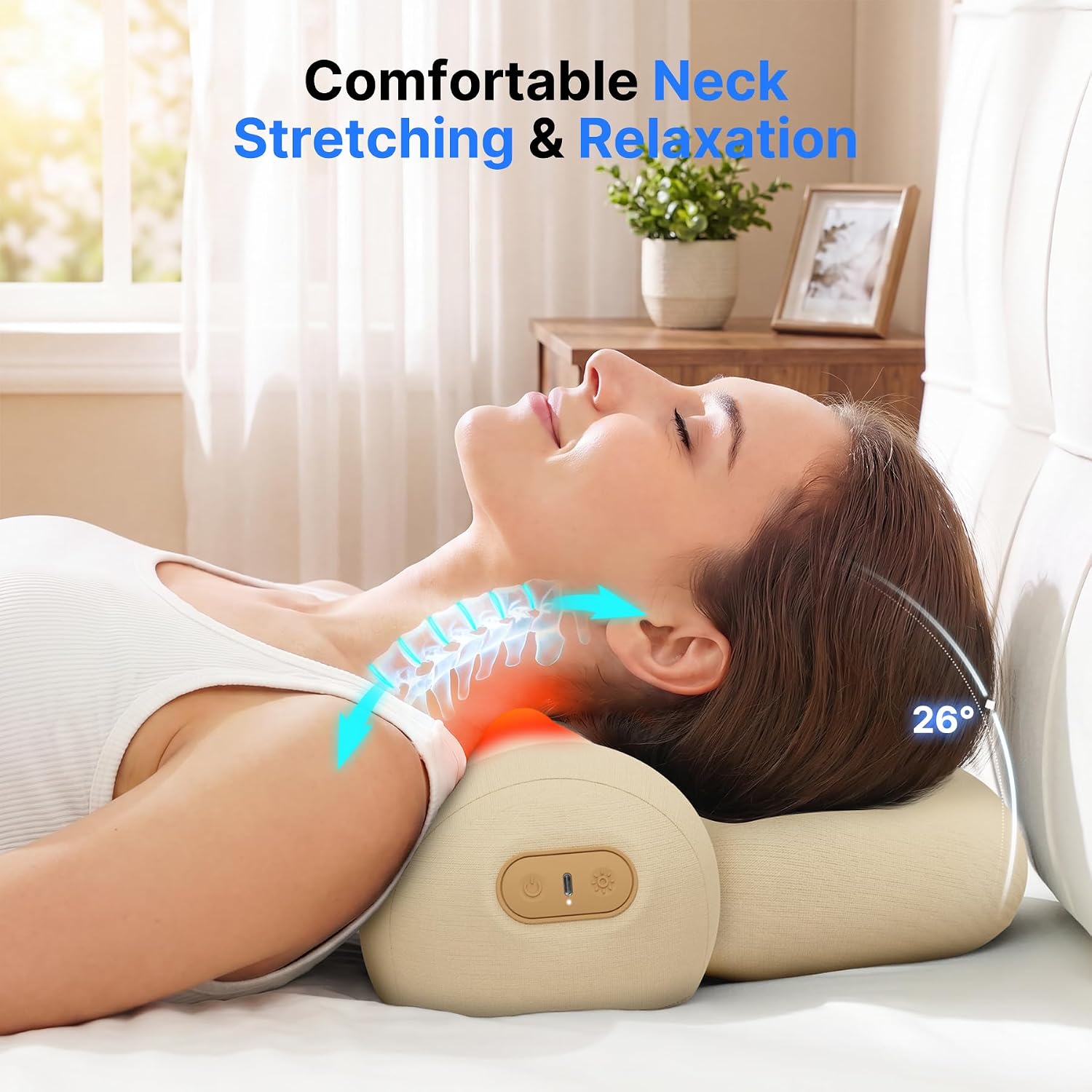 Detalle de Shiatsu Neck Massager Pillow, Oatmeal
