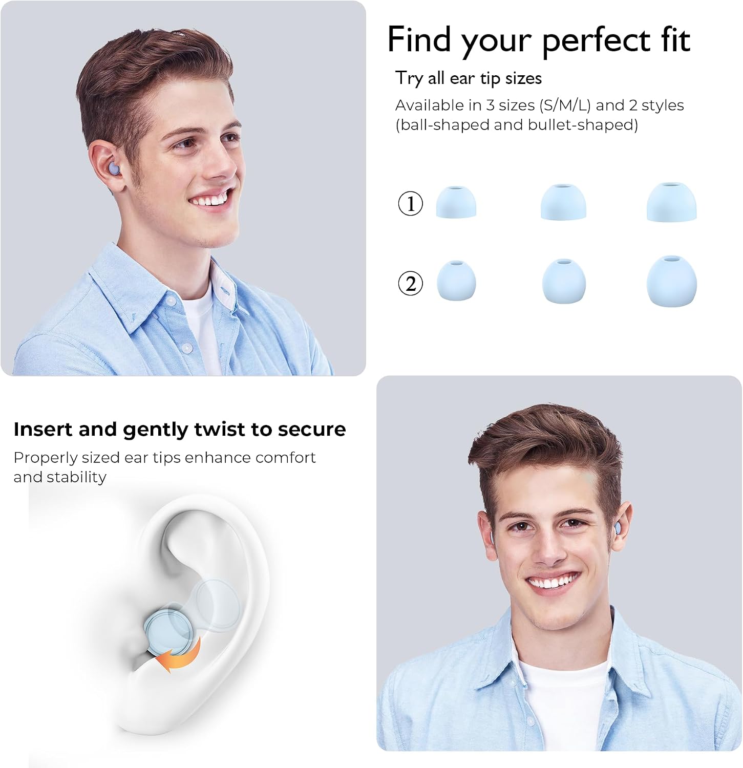 Detalle de JAYINE Ear plugs 25 dB for sleep
