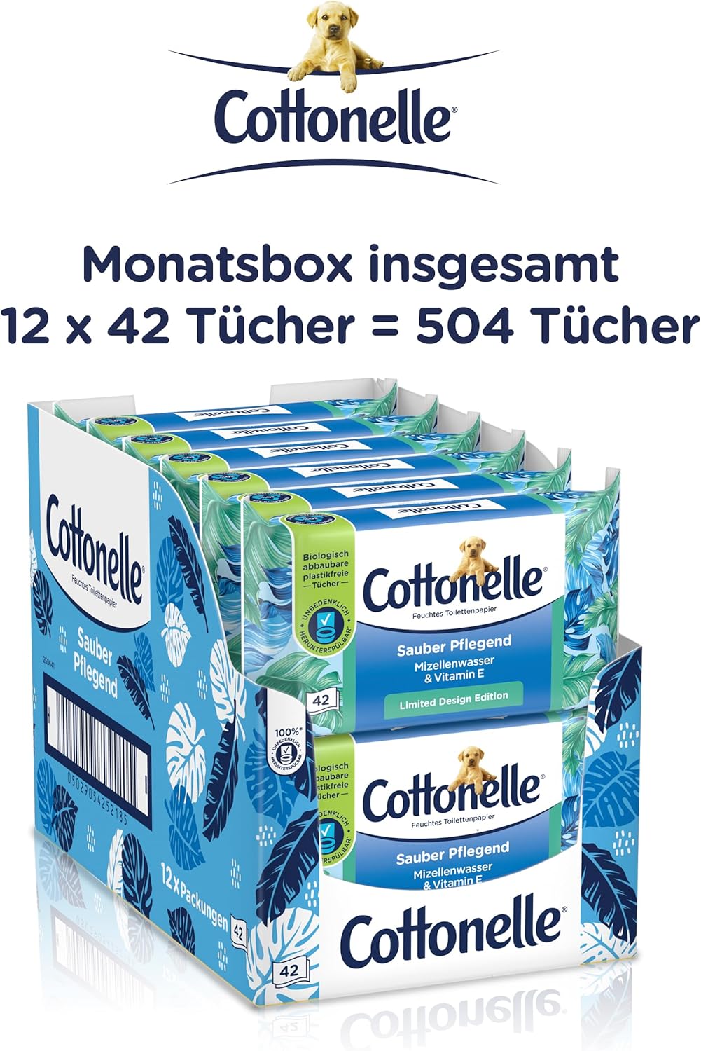 Thumbnail 6 de Cottonelle Feuchtes Toilettenpapier – Sauber Pflegend mit Wasser-Micelle, 12 x 42 Tücher