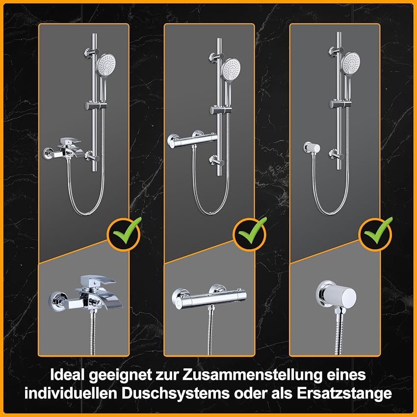 Thumbnail 5 de Görbach HBD12CP Barra de ducha 70 cm con deslizador 🚿