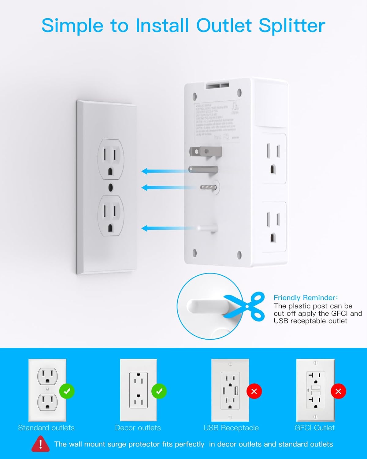 Detalle 2 de One Beat 1680J Power Strip 9‑in‑1 ⚡