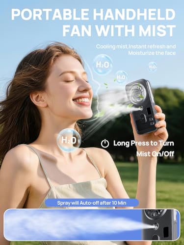 Detalle de Mini Ventilatore Portatile con Nebulizzatore di Kssvzz – Compatto, Silenzioso e Versatile