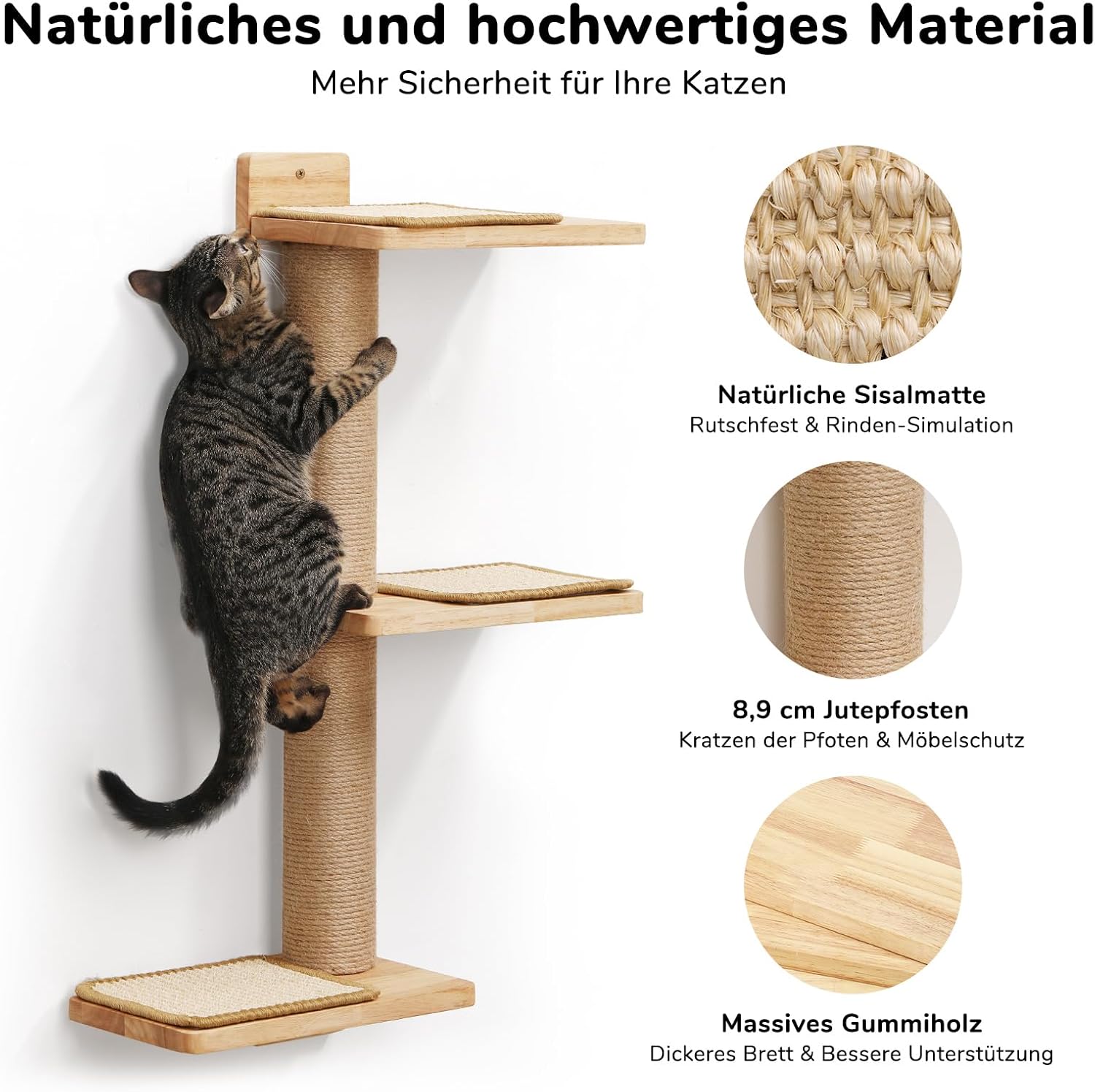 Thumbnail 3 de FUKUMARU Kletterwand Katzen 3‑in‑1 Wandregal