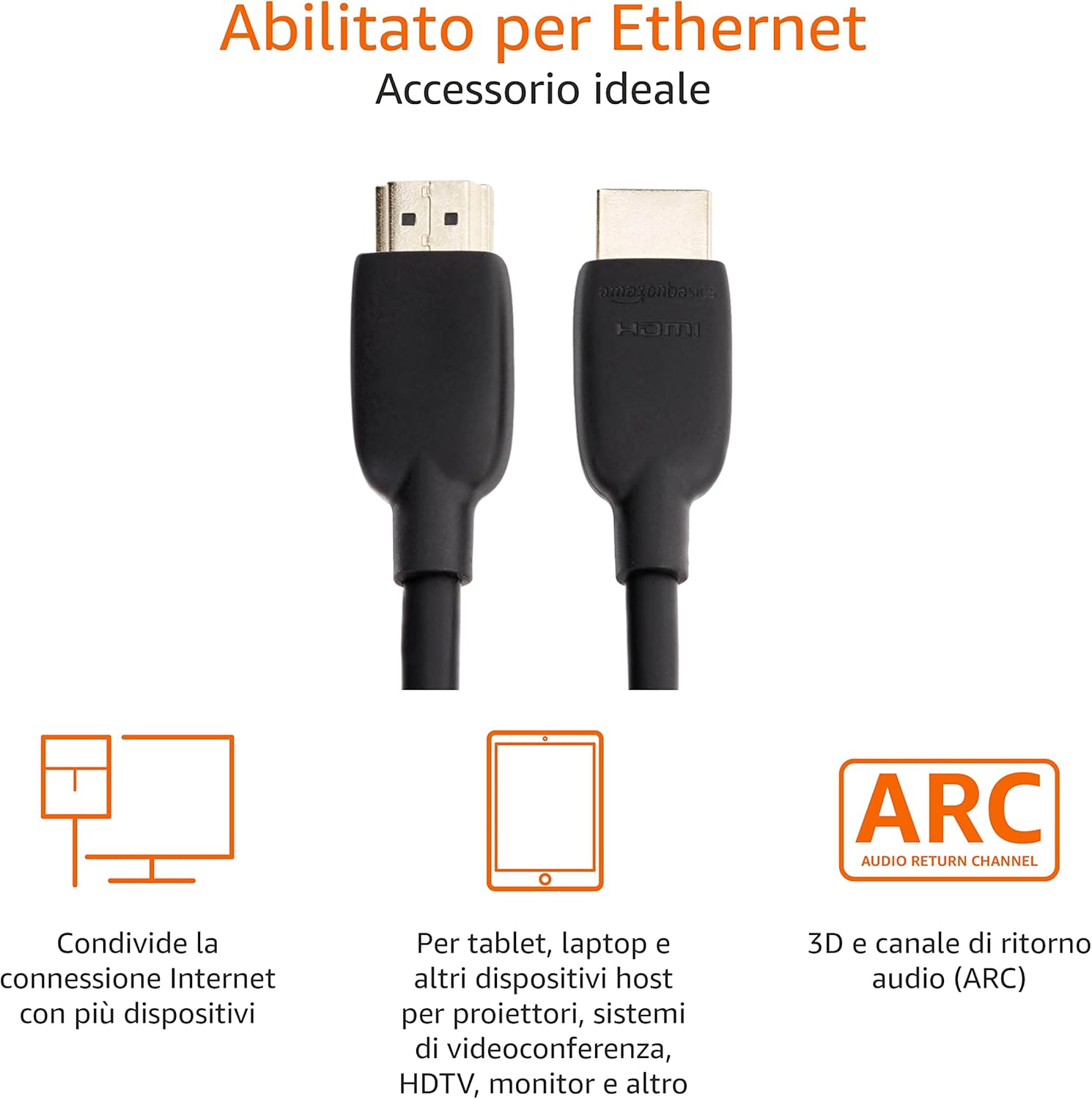 Thumbnail 1 de Amazon Basics Cavo HDMI Ultra High Speed 48 Gbps (HDMI 2.1), 1,8 m, predisposto per Ethernet, 8K/60 Hz e 4K/120 Hz, nero