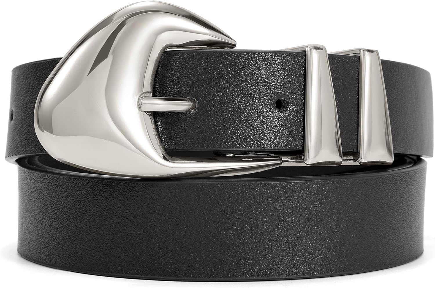 Thumbnail 6 de XZQTIVE women’s leather-look belts with gold buckle for jeans and dress pants (black/brown)