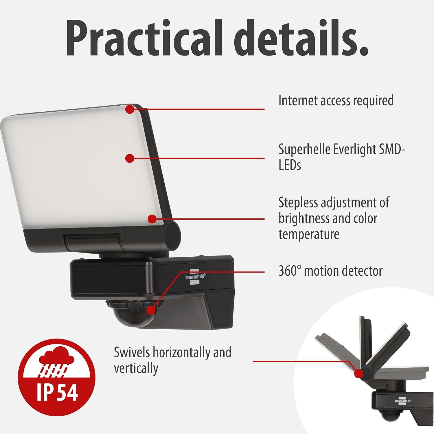 Thumbnail 2 de Brennenstuhl Connect WF 2051 P LED Floodlight