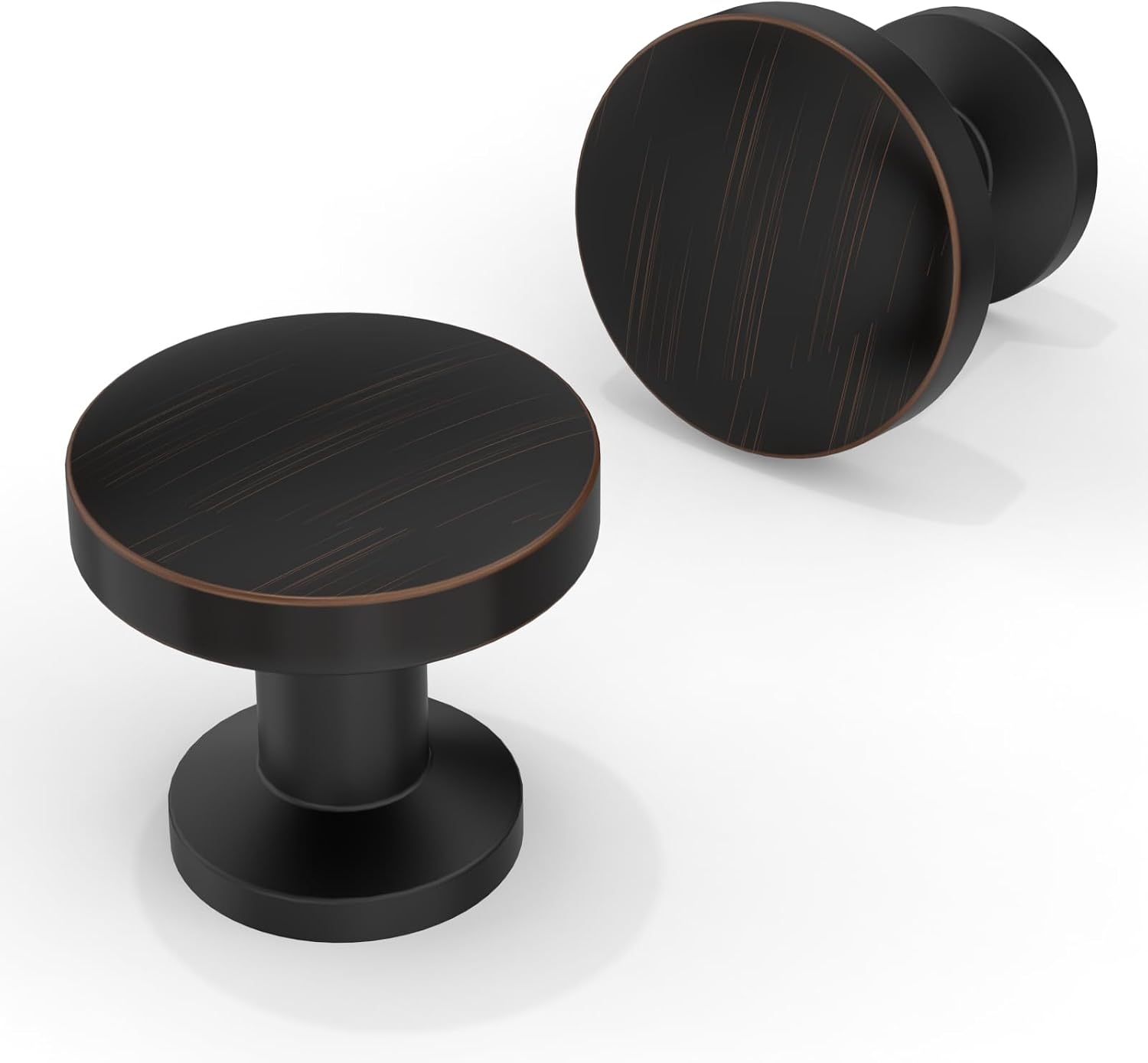 Detalle de Asimerdeco 10-Pack Oil-Rubbed Bronze Cabinet Knobs, 30mm Round