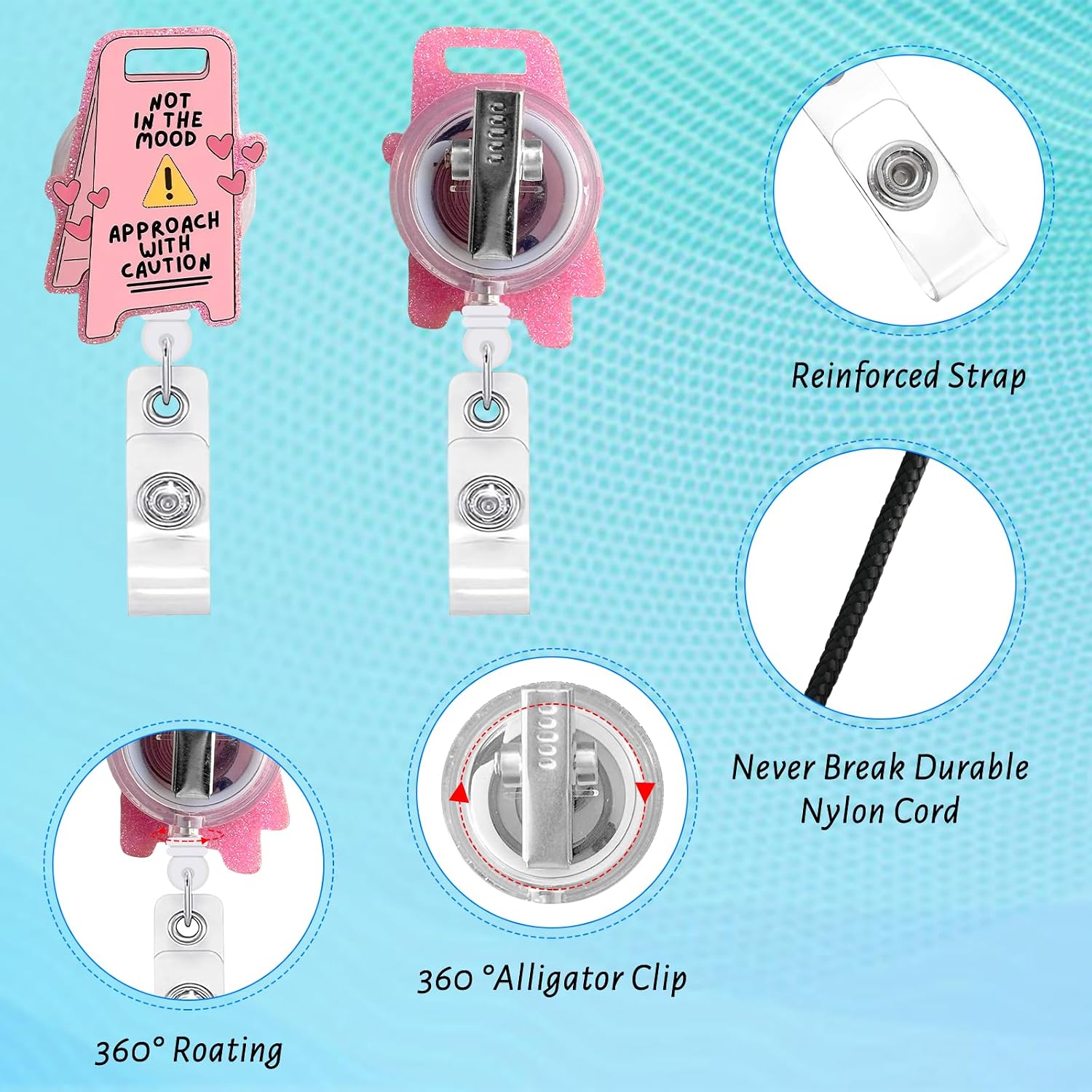 Detalle 2 de Retractable Badge Reel, Acrylic