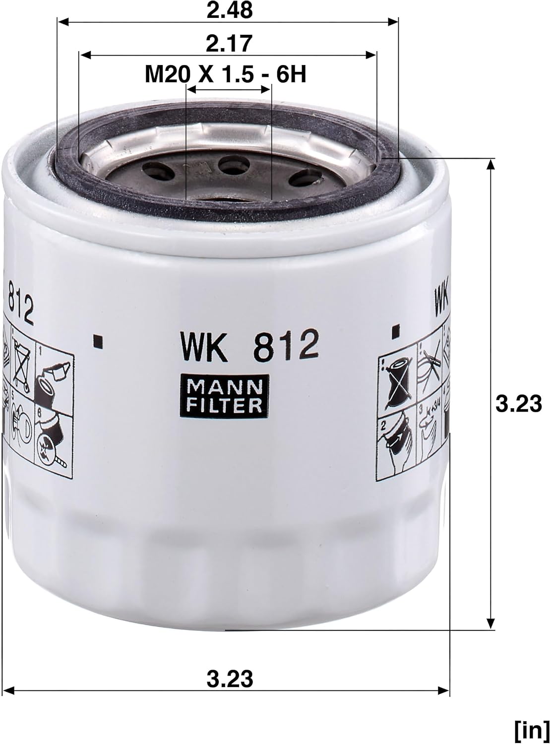 Thumbnail 2 de MANN-FILTER WK 812 filtre à carburant