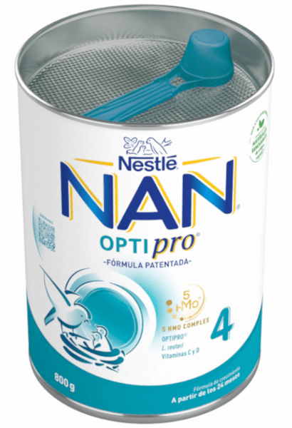 Detalle 2 de Nestlé Nan Optipro 4 Leche de Crecimiento 4x800 g: nutrición equilibrada para mayores de 24 meses