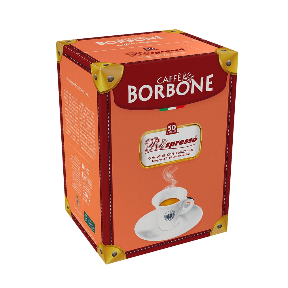 Detalle 2 de Caffè Borbone Respresso Rote Kaffeemischung – 50 Kapseln, kompatibel mit Nespresso® Haushaltsmaschinen