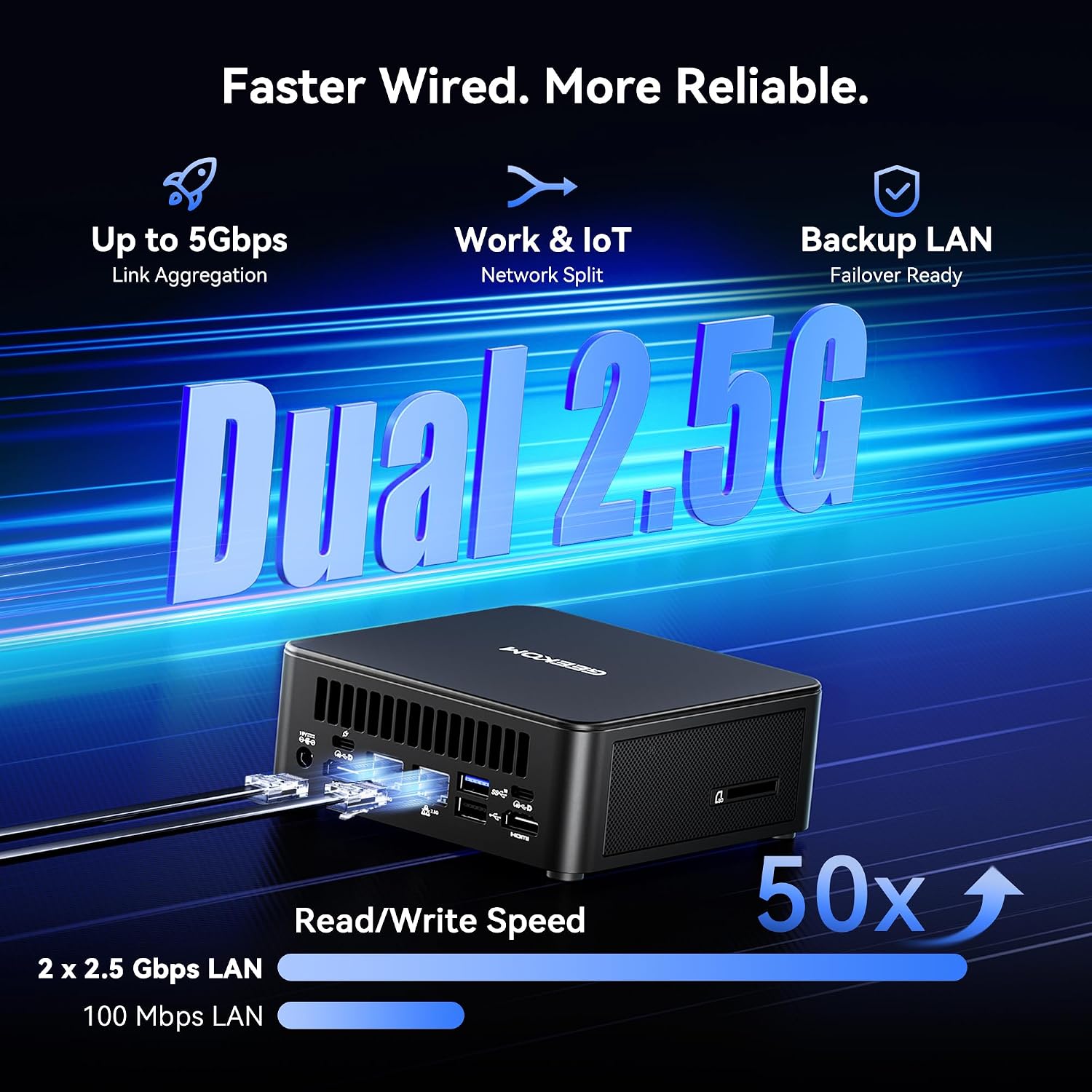 Detalle de GEEKOM 2026 IT13MAX AI Mini PC with Windows 11 Pro, 24GB RAM, 500GB SSD, AI NPU & Arc GPU