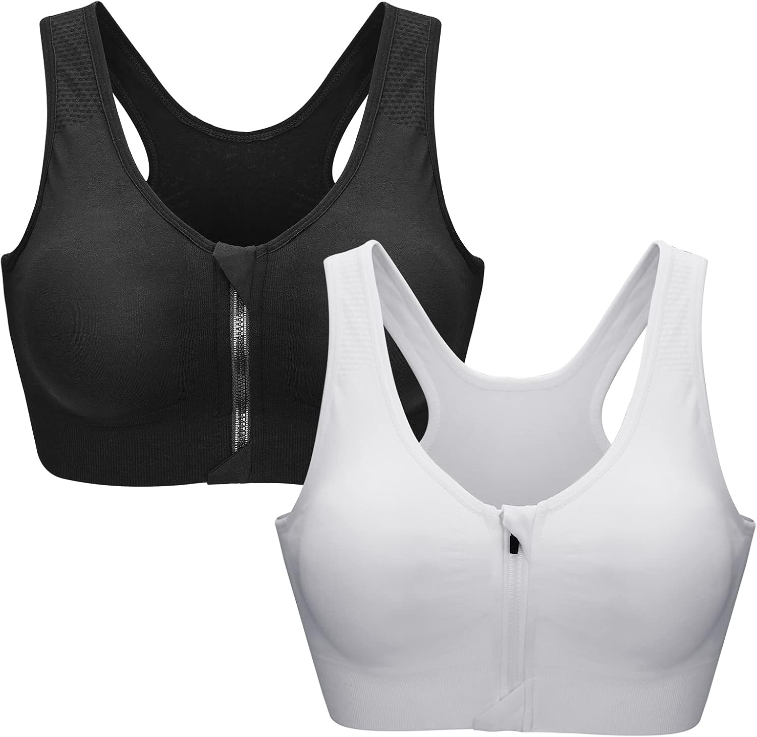 Thumbnail 6 de ZOEREA Soutien-Gorge de Sport Femme à Zip Avant, Push Up Sans Armature – Coussins Amovibles