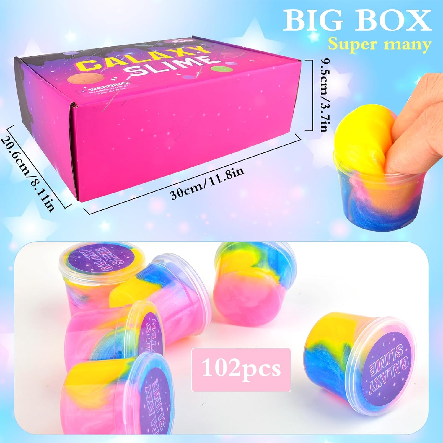 Thumbnail 5 de 102 Pack Bulk Galaxy Slime Kit for Kids – Non-Sticky, Reusable Galaxy Slime