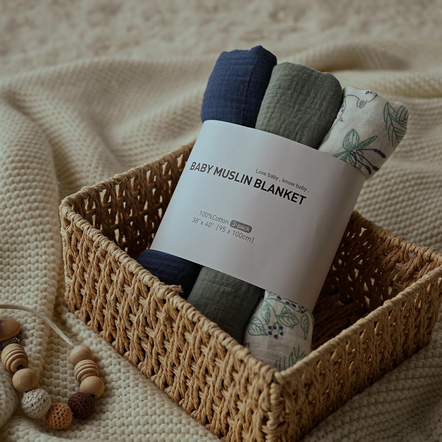 Thumbnail 5 de Soarwg Kids Musselin Pucktücher 3er-Set (95 x 100 cm) für Neugeborene