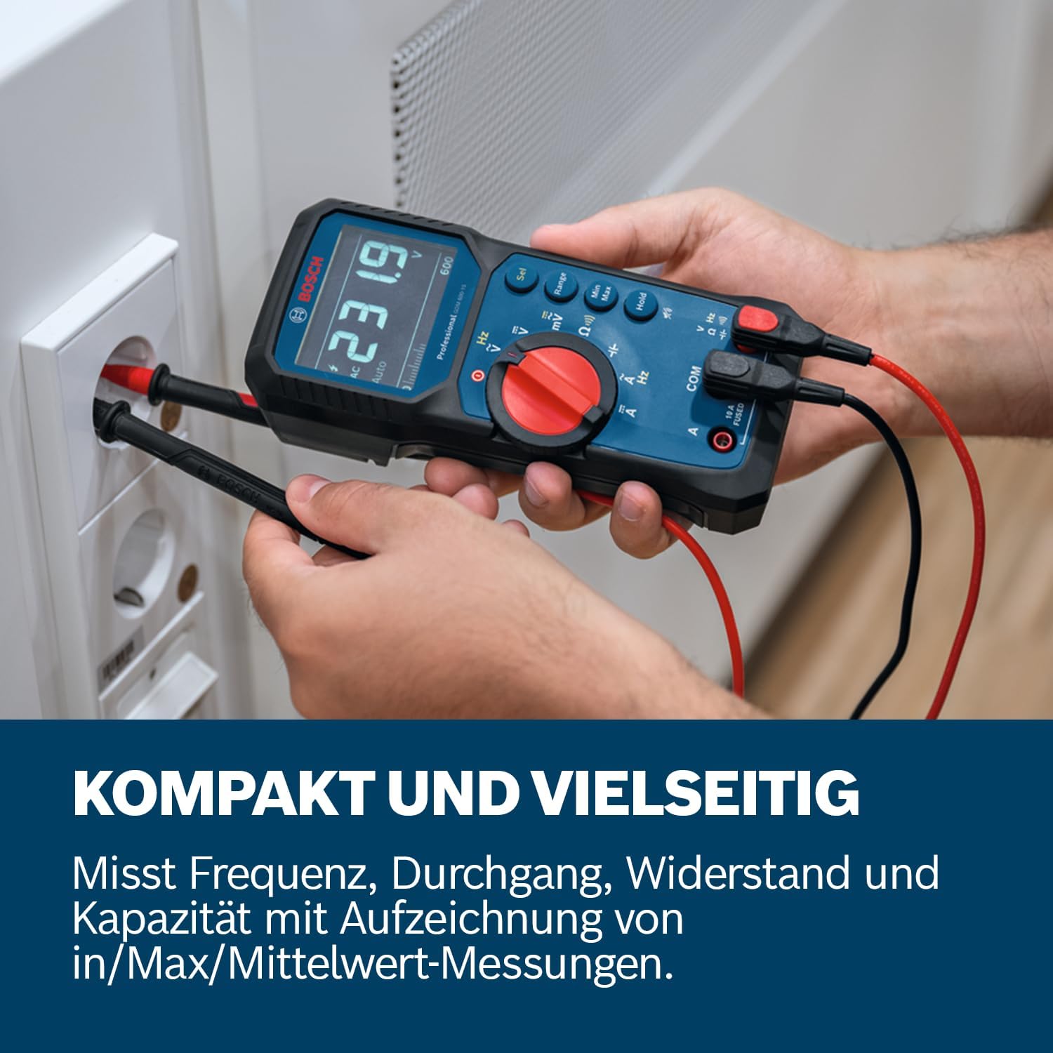 Detalle de Bosch Professional GDM 600-15: Digitales Multimeter mit True RMS und robustem Aufbau