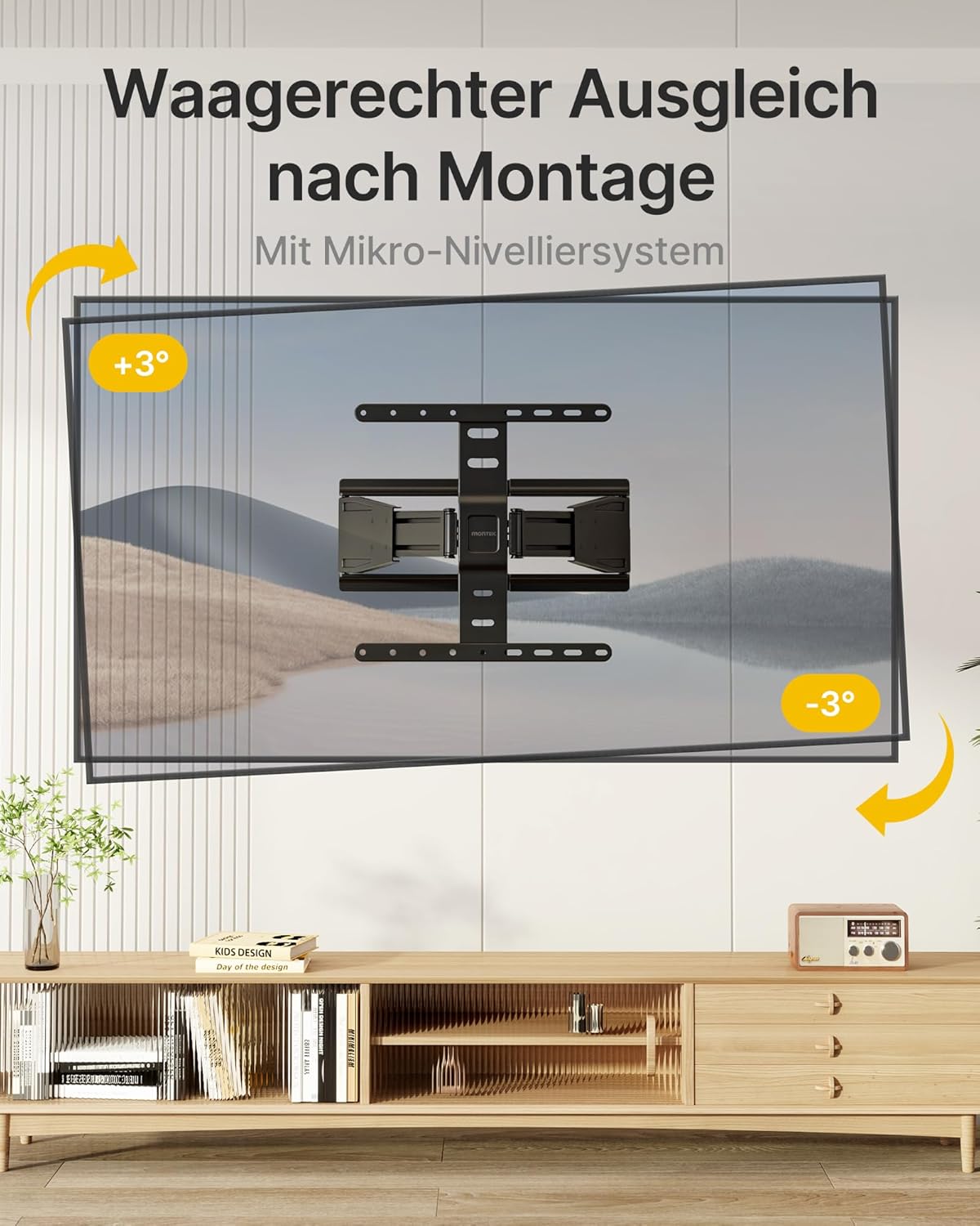 Detalle de monTEK Ultra Slim TV-Wandhalterung 65 kg