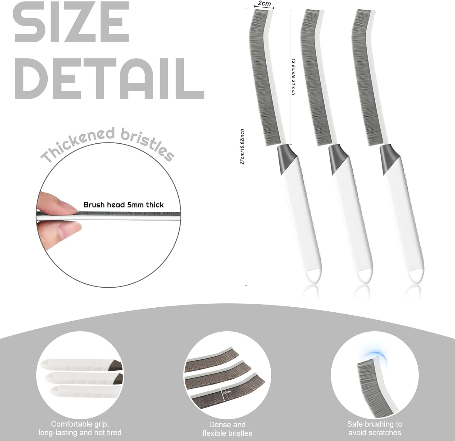 Thumbnail 3 de YIGAARUI Fugenreinigungsbürste Gap Cleaning Brush Premium mit 15° angewinkeltem Kopf