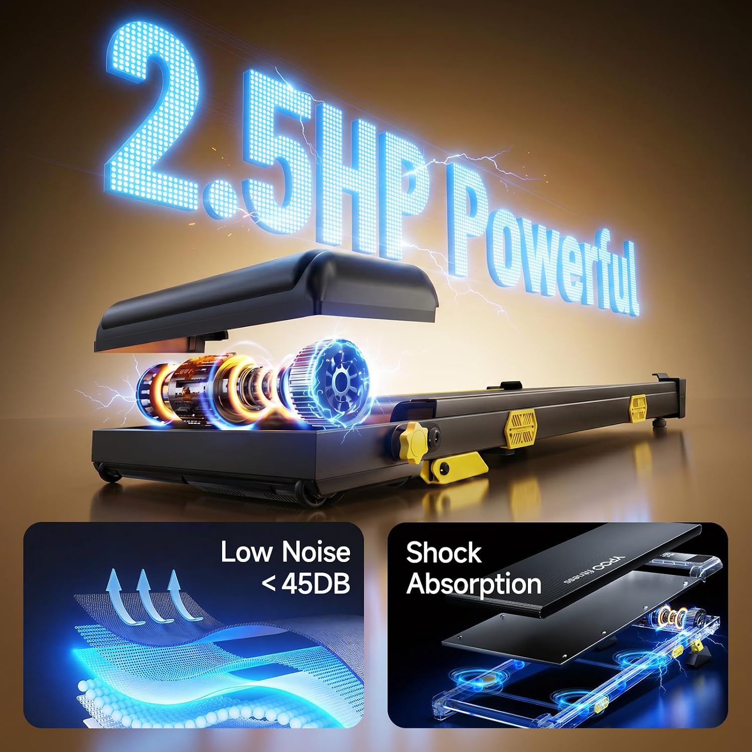 Thumbnail 4 de YPOO T5 Walking Pad with 16% Incline, Folding Design and RGB Lights