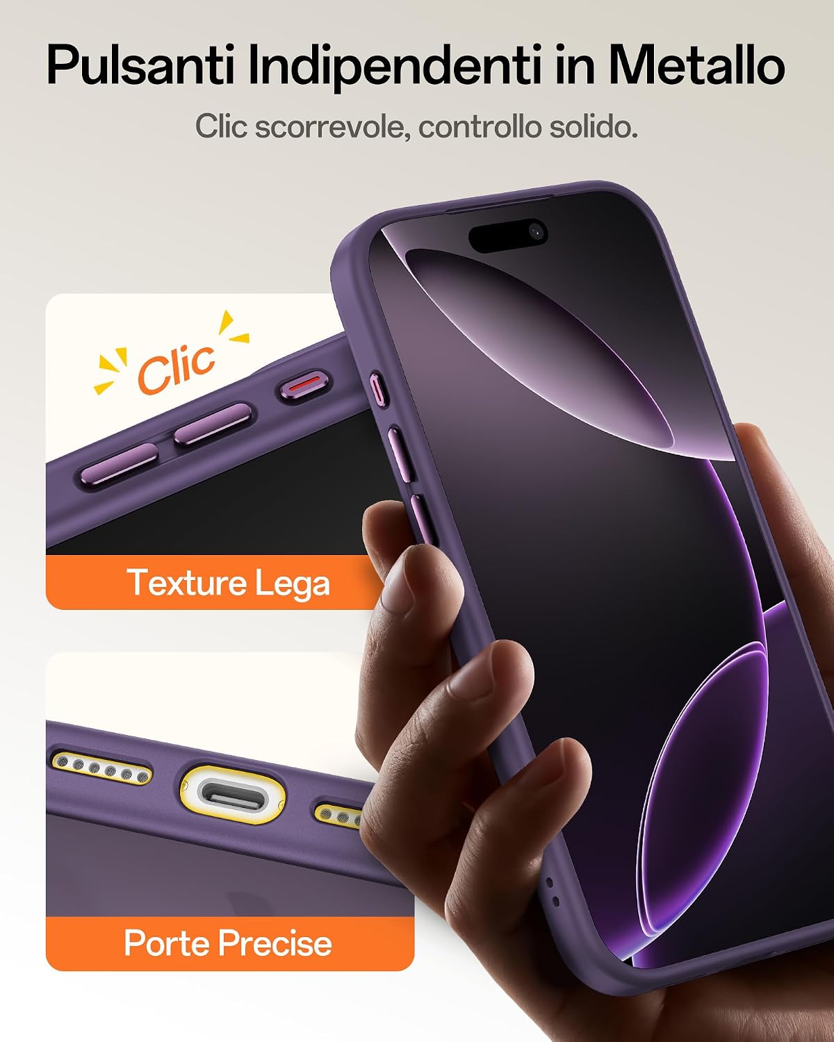 Detalle 2 de UNBREAKcable iPhone 16 Pro, cover magnetica 6,3
