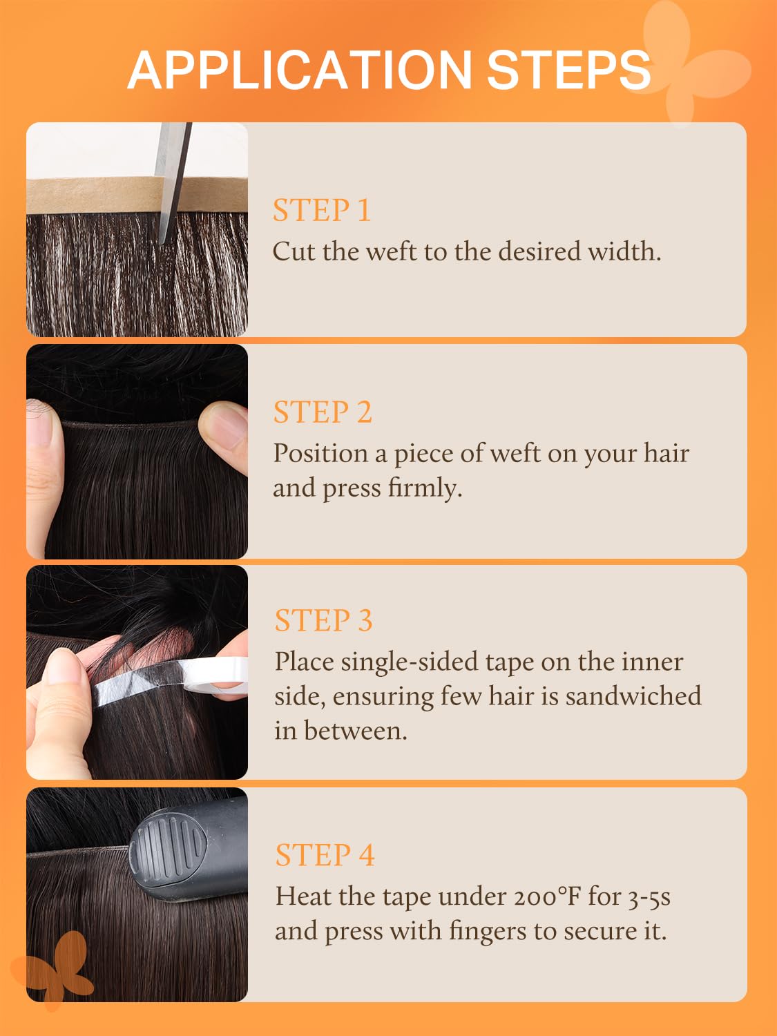 Thumbnail 6 de DOORES Tape-in Weft Hair Extensions - Genius Seamless, Balayage Dark Brown to Chestnut Brown, 20 Inch, 60g