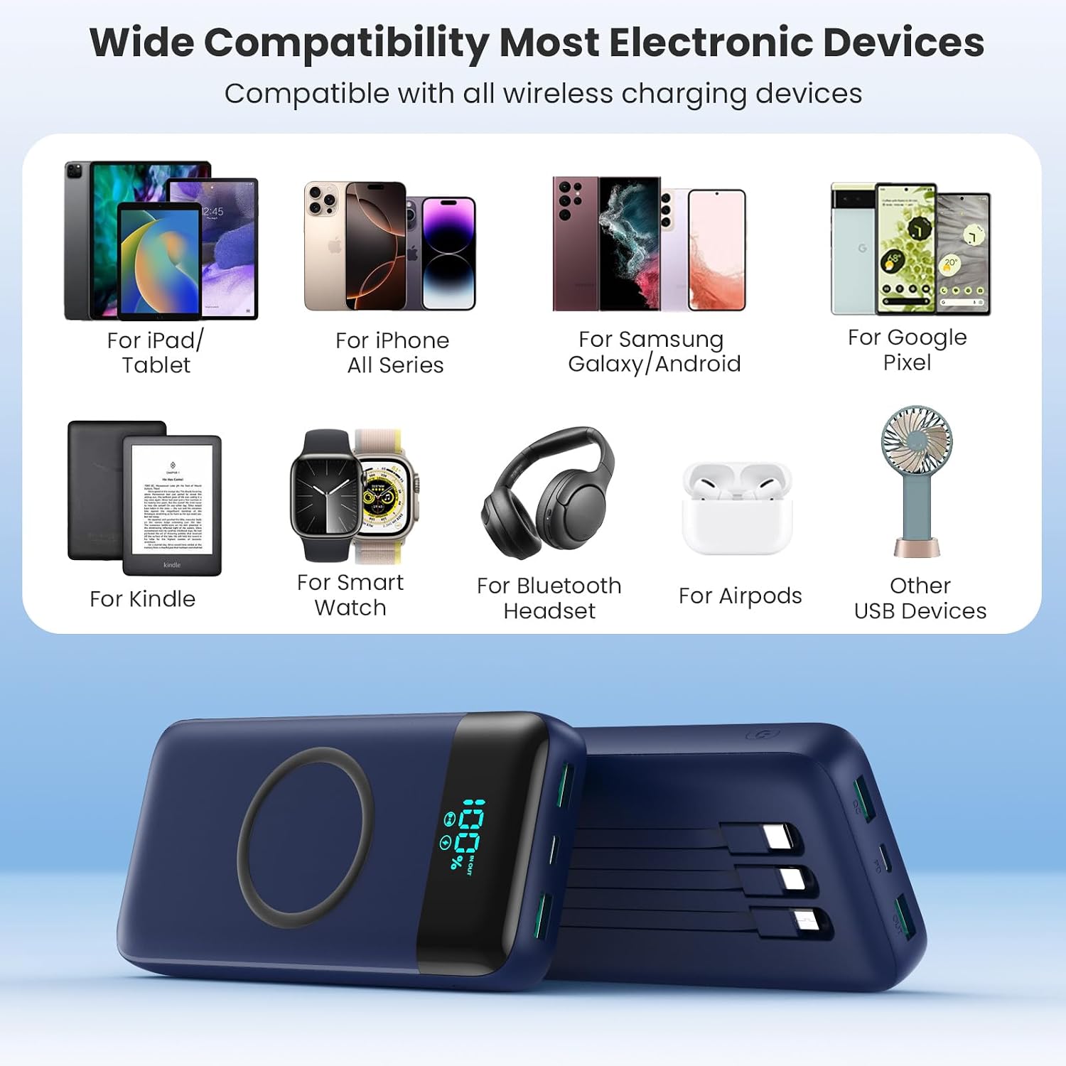 Thumbnail 6 de Power Bank Wireless 26800mAh 7 in 1