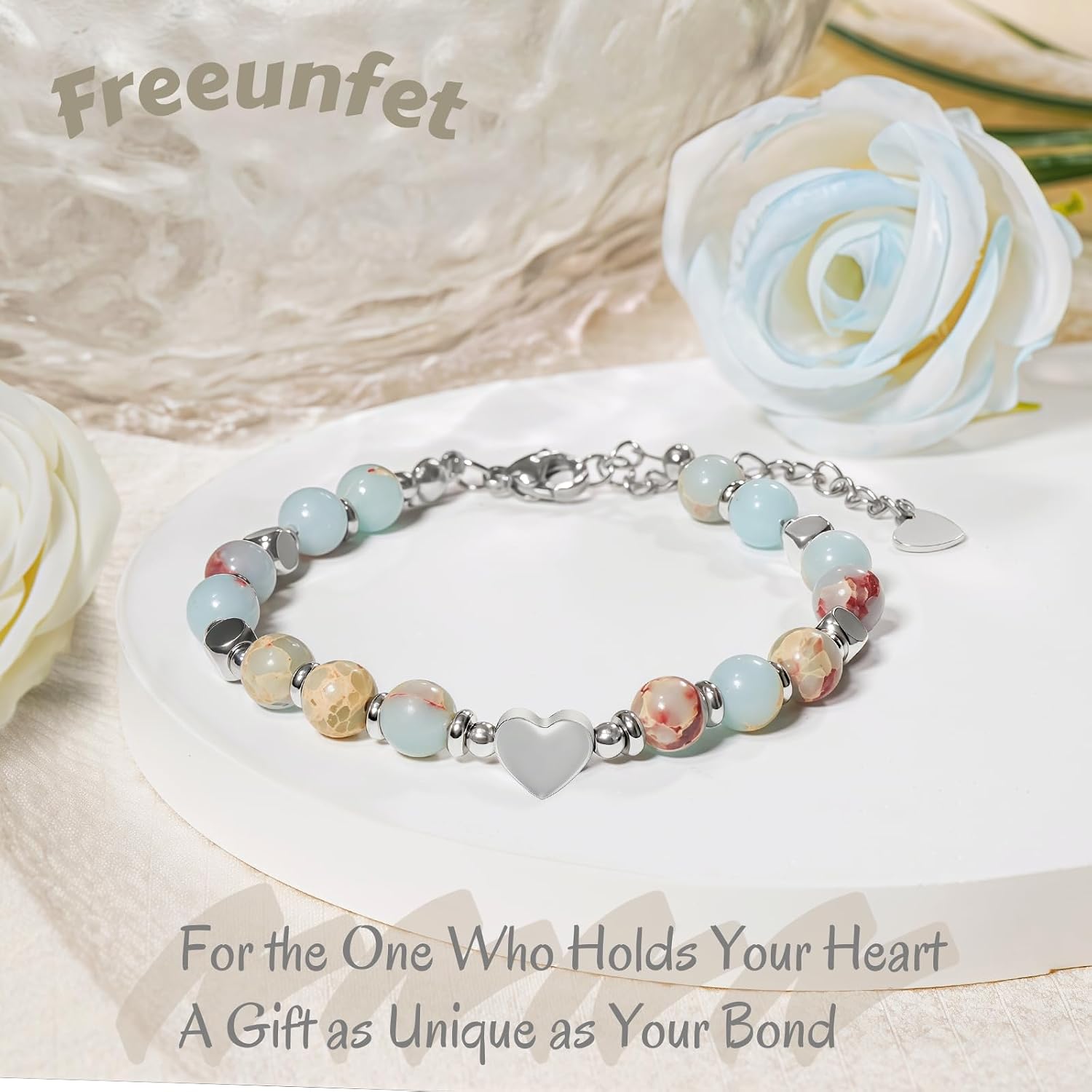 Detalle de Freeunfet Beaded Bracelet in Shoushan Stone
