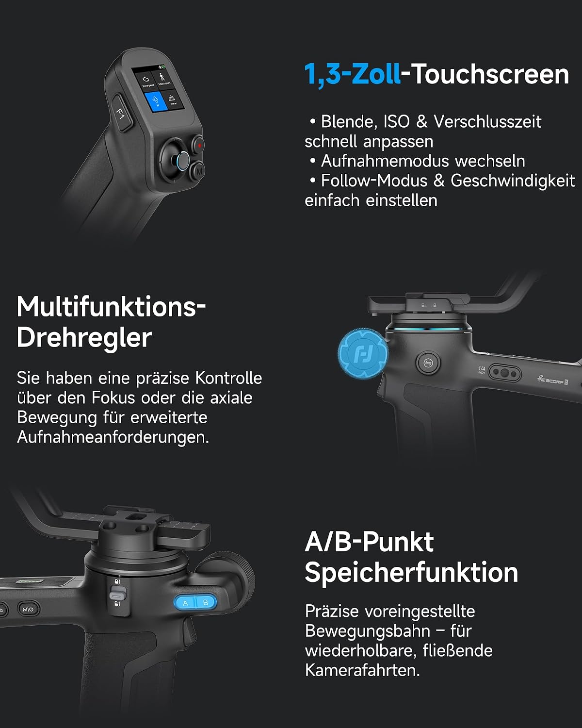 Thumbnail 6 de FeiyuTech SCORP 3 Kamera-Gimbal 3,5 kg