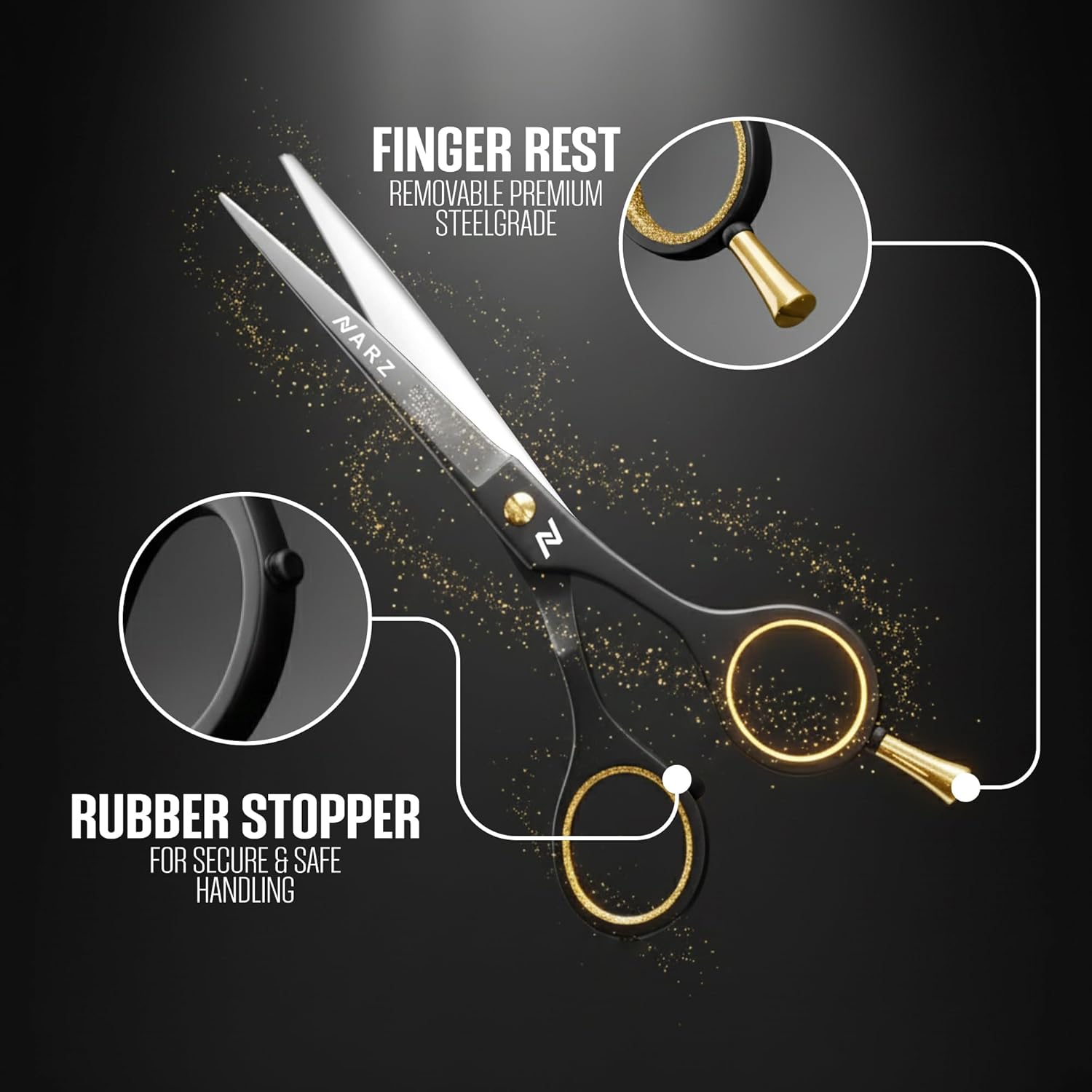 Detalle 2 de Foxian Hairdressing Professional 6" scissors ✂