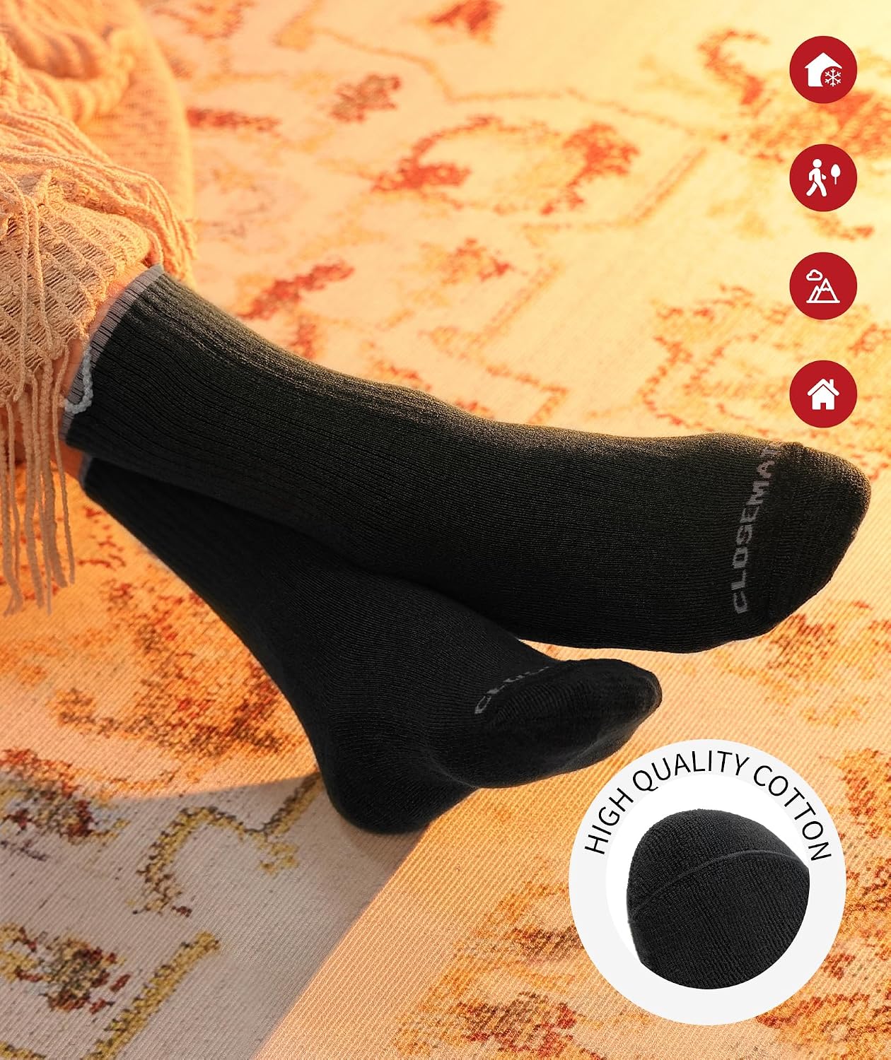 Thumbnail 4 de CLOSEMATE 5 Paires Chaussettes Chaudes 39-50